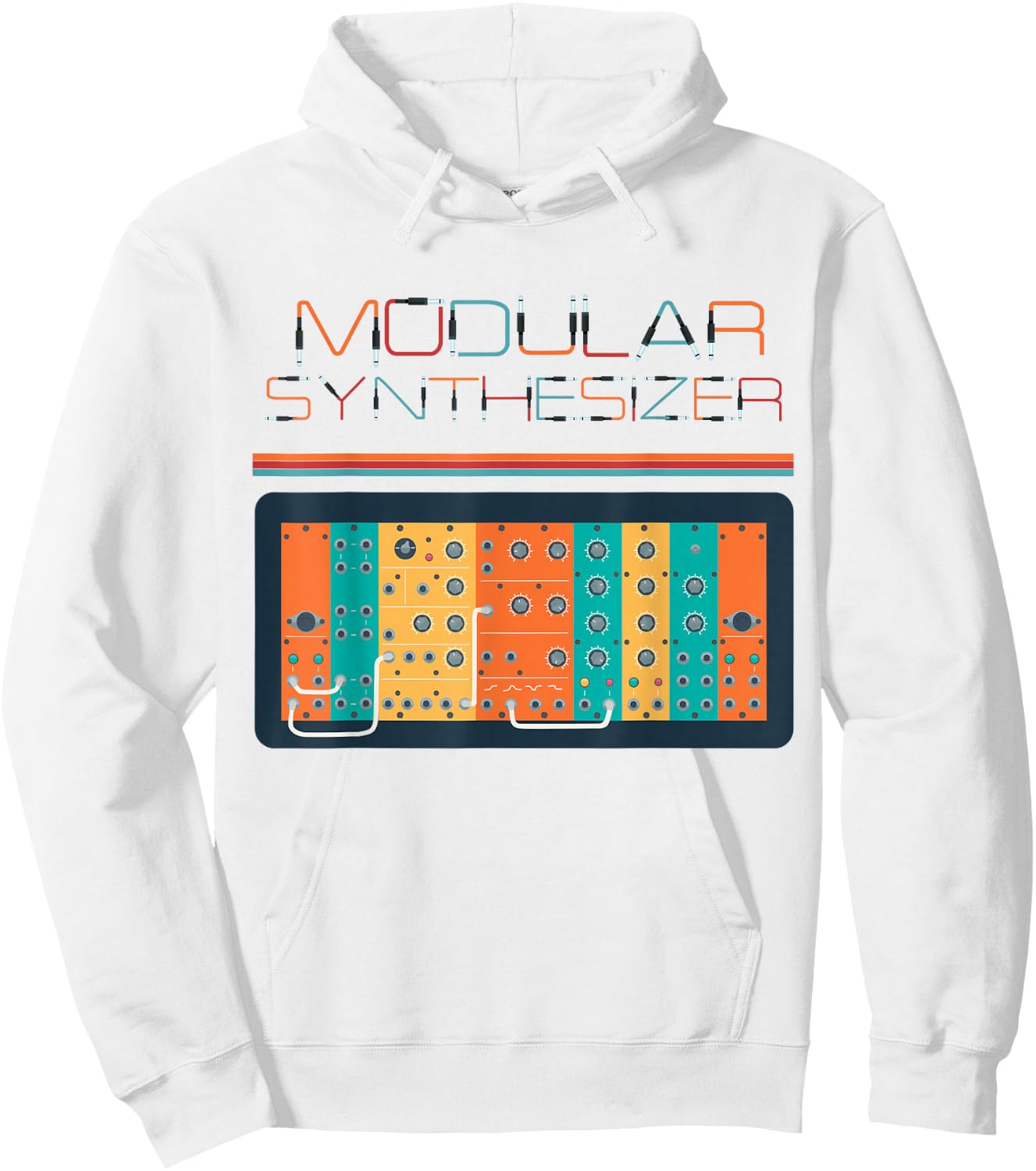 Modular Synthesizer T Shirt | 80s Analog Synth Synthesizer Hoodie - Hoodie | White