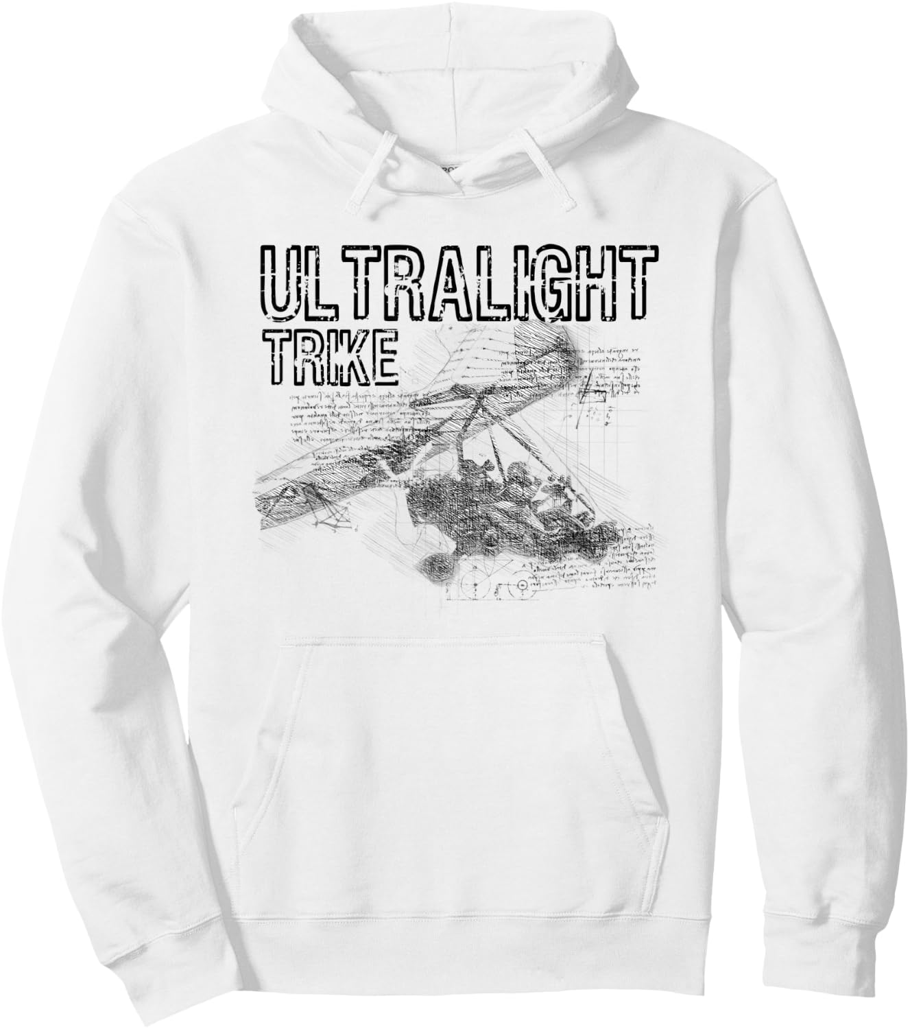 Ultralight Trike Aircraft Microlight Shirt Hoodie - Hoodie | White
