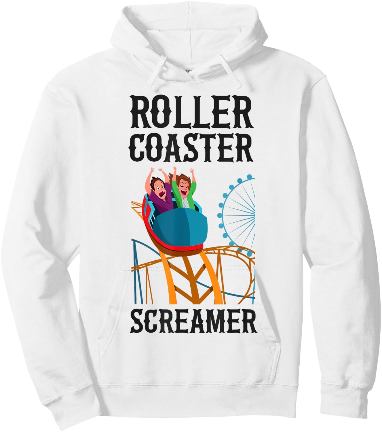 Roller Coaster Roller Coaster Screamer Hoodie - Hoodie | White