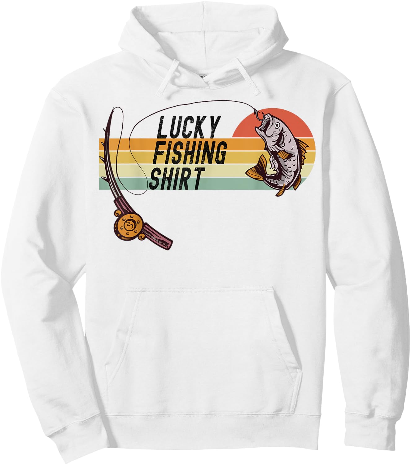 Funny Fisherman's Lucky Fishing Shirt Father's Day Hoodie - Hoodie | White