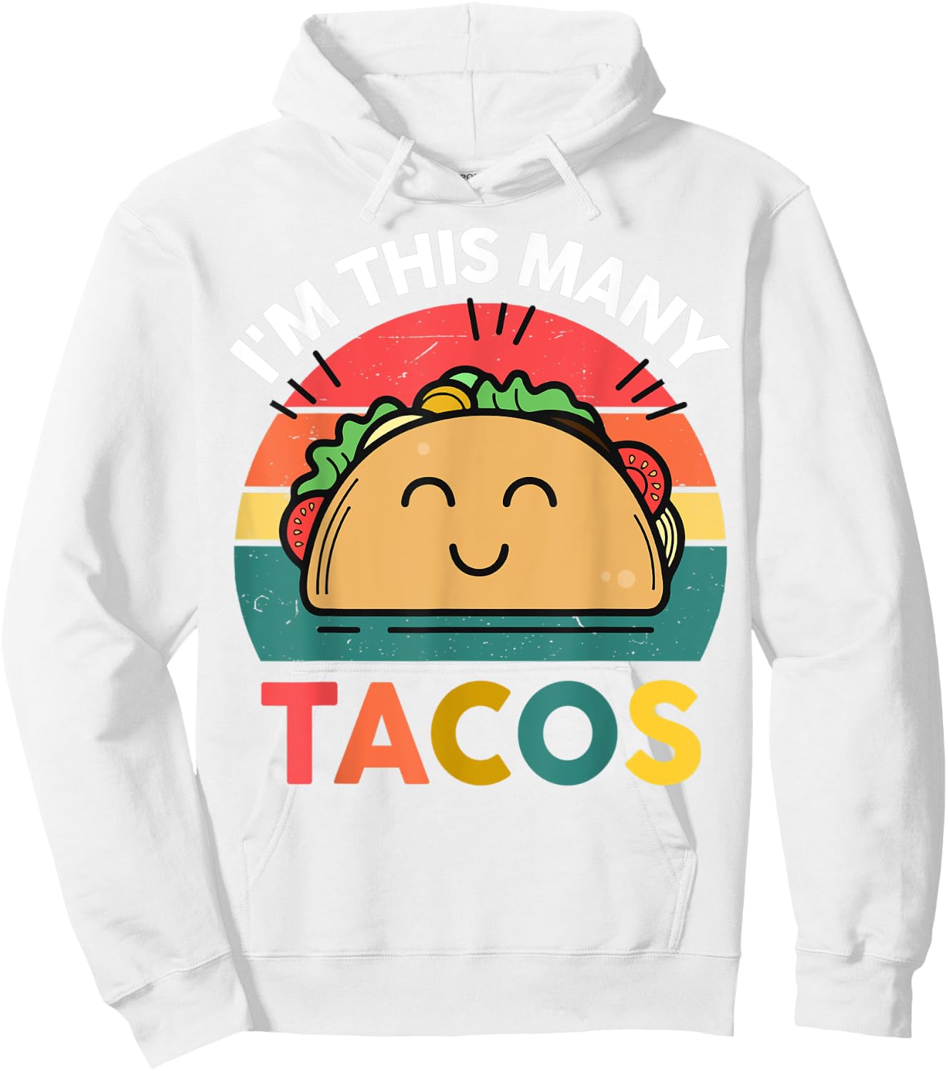 Cute Taco Shirt I'm This Many Tacos Twosday Birthday Party Hoodie - Hoodie | White