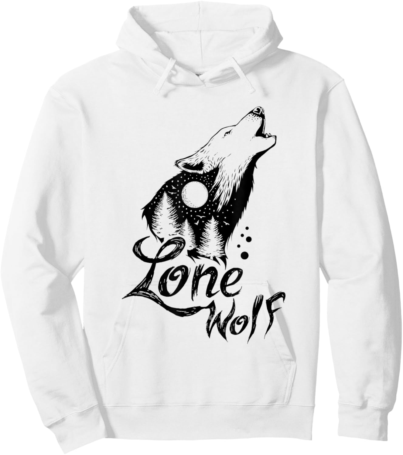 Lone Wolf Hoodie - Hoodie | White