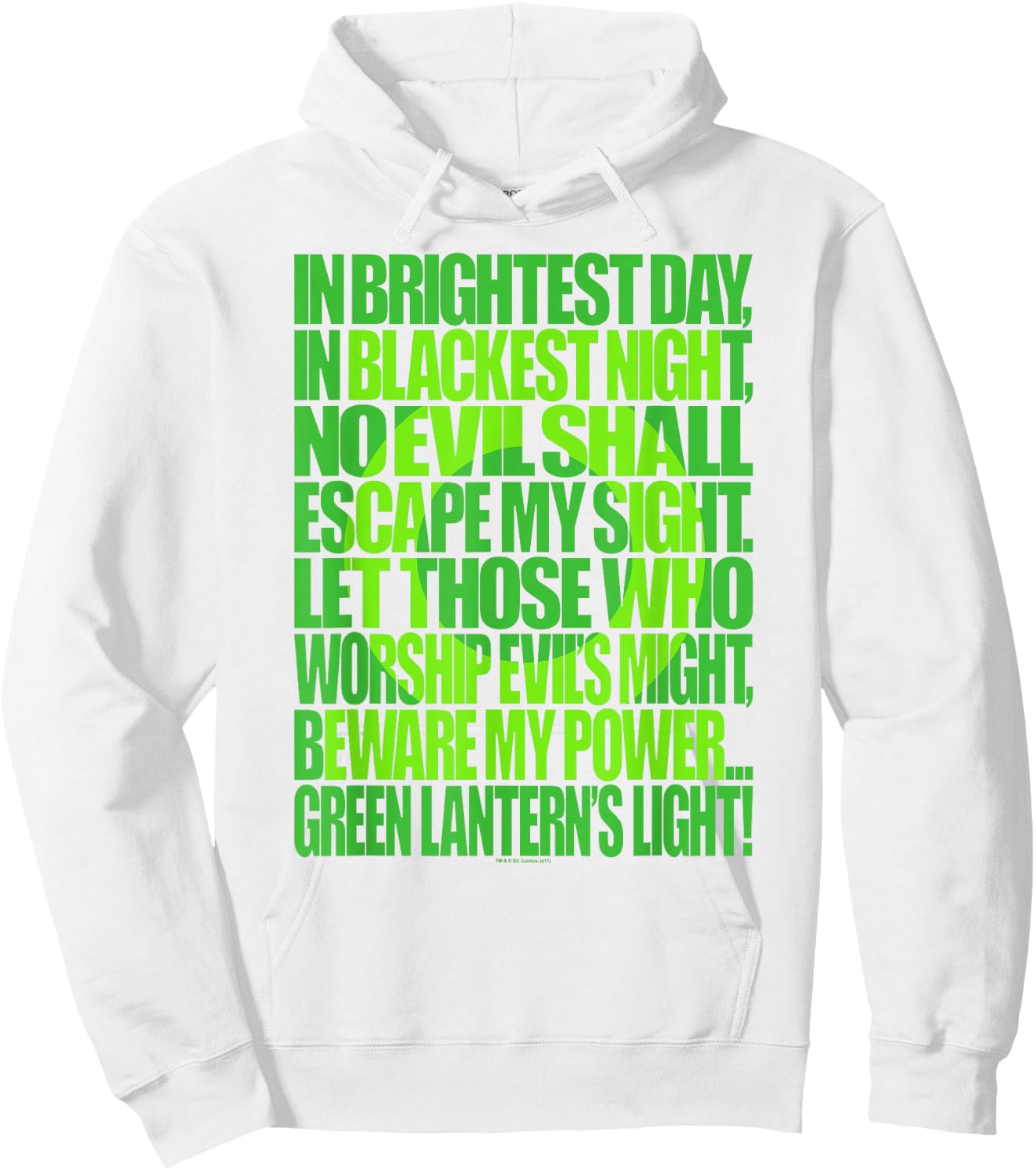 Green Lantern In Brightest Day Oath Hoodie - Hoodie | White