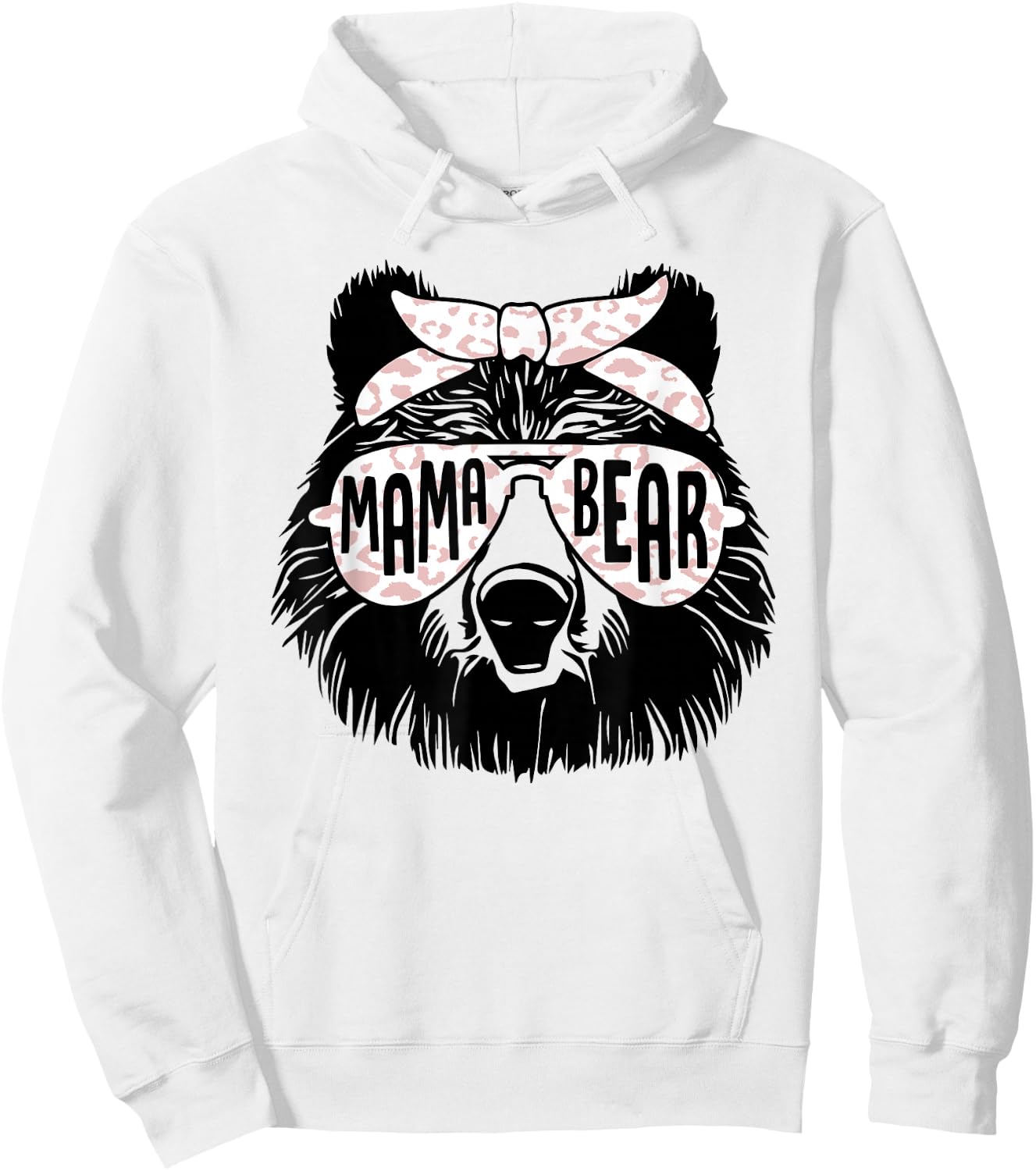 Mama Bear Face Sunglasses Mother Mom Mommy Mother's Day Small Hoodie - Hoodie | White
