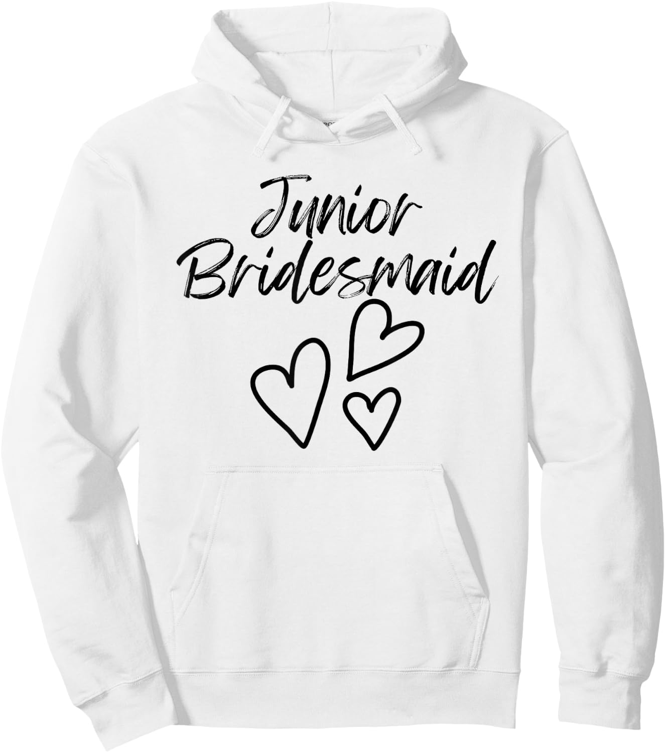 Cute Junior Bridesmaid Hearts Wedding Ceremony Rehearsal Hoodie - Hoodie | White