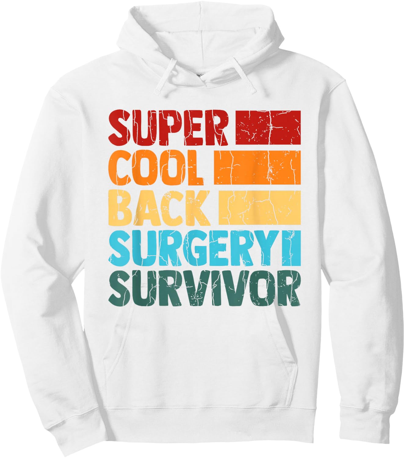 Back Surgery Survivor Funny Scoliosis Spinal Graphic Hoodie - Hoodie | White