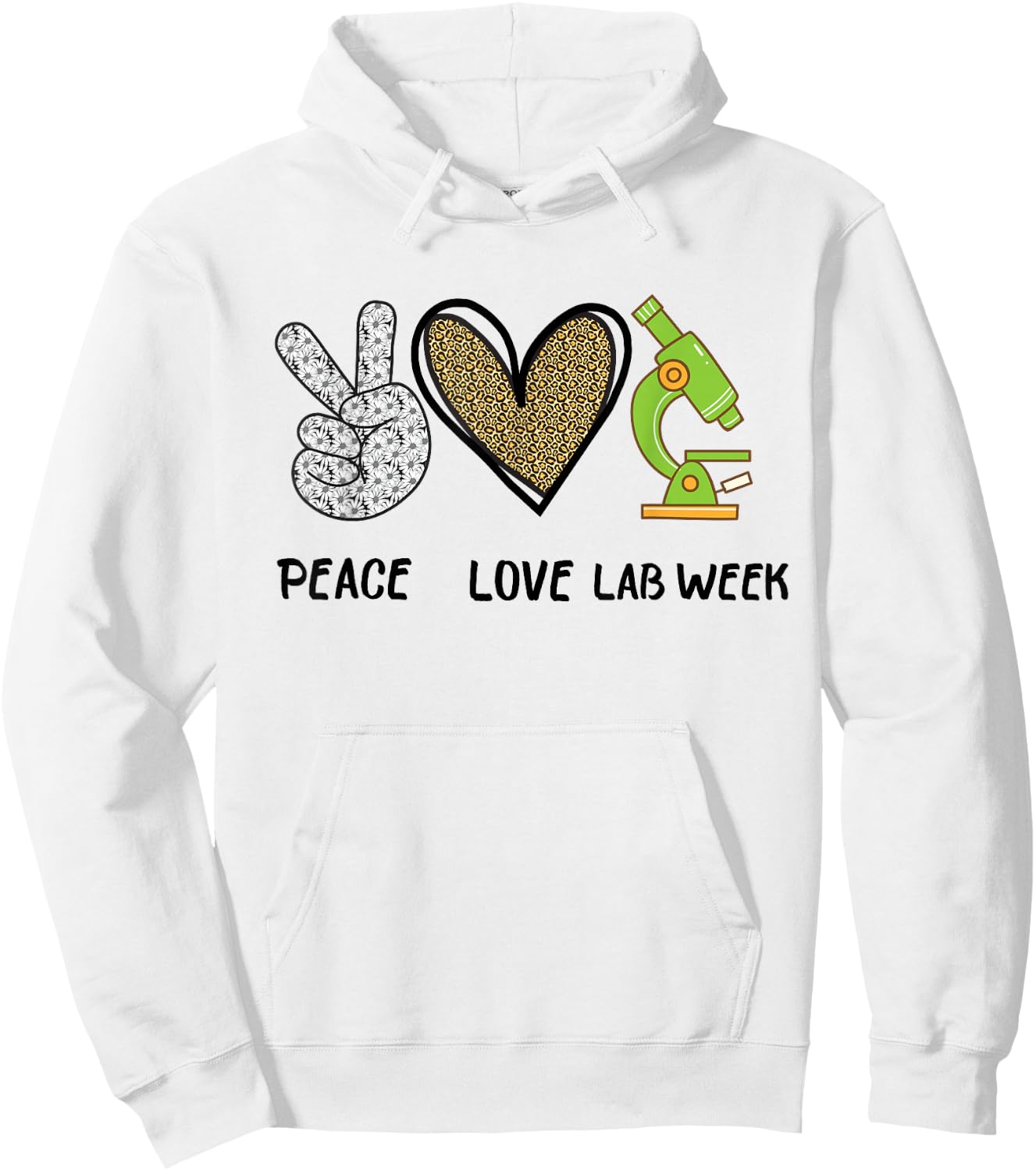 Peach Love Lab Week 2022 Laboratory Tech Technologist Hoodie - Hoodie | White