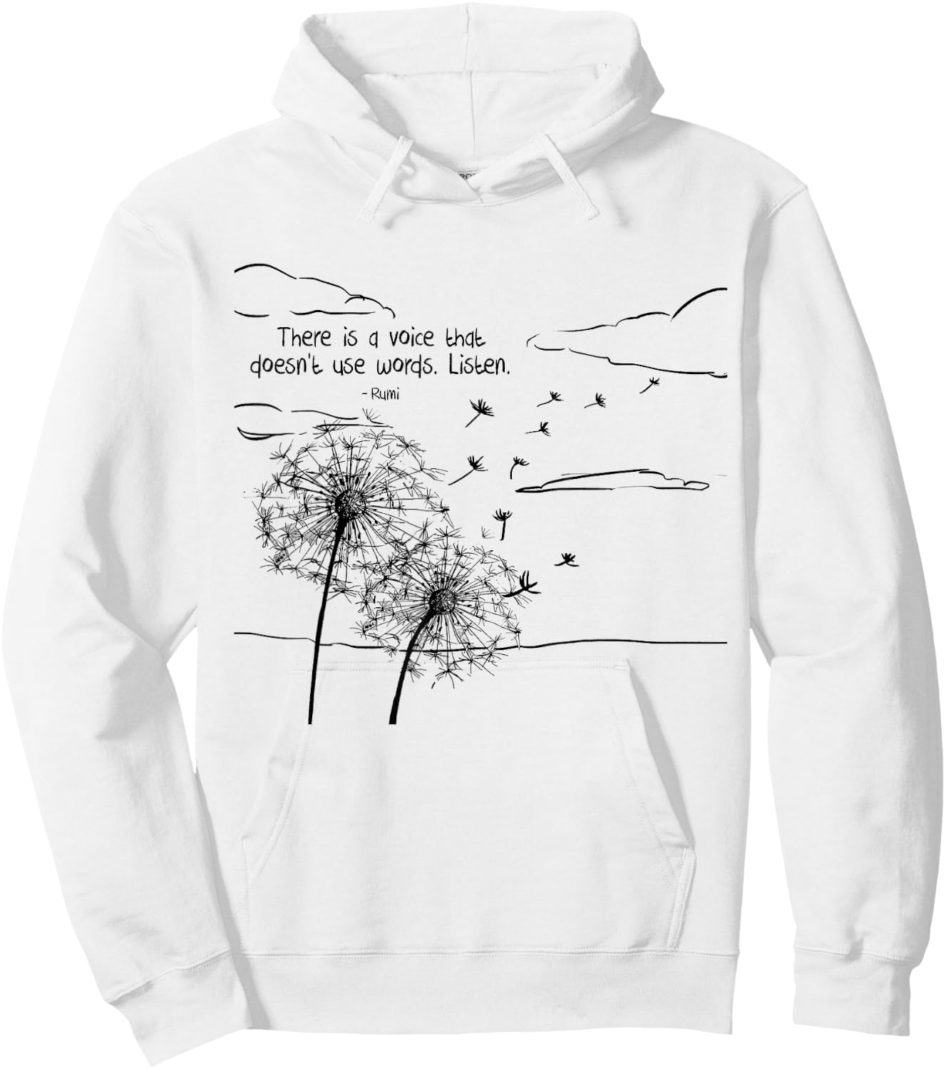 There is a Voice Rumi Poetry Quotes Hoodie - Hoodie | White