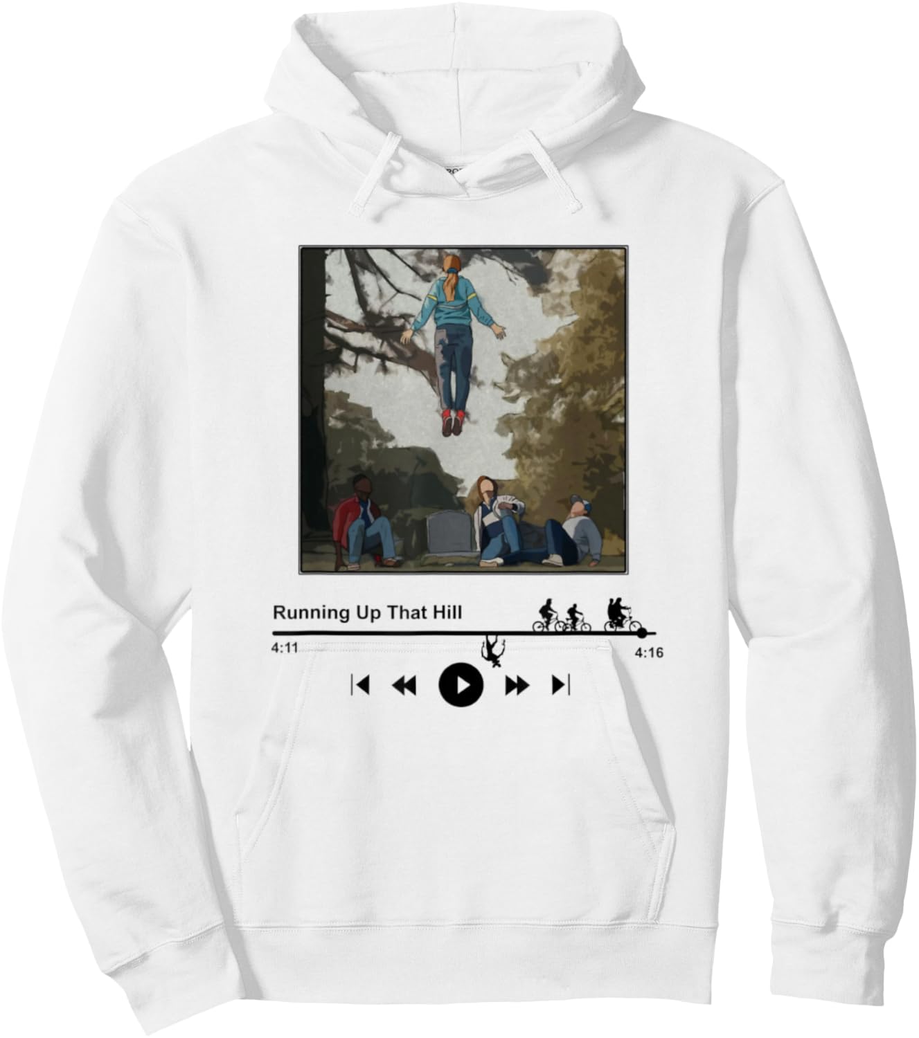 Running Up That Hill Hoodie - Hoodie | White