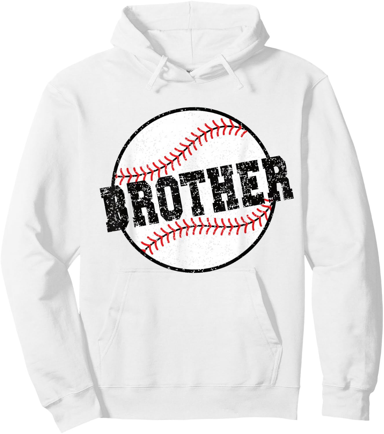 Baseball Brother Of A Baseball Player Brother Hoodie - Hoodie | White