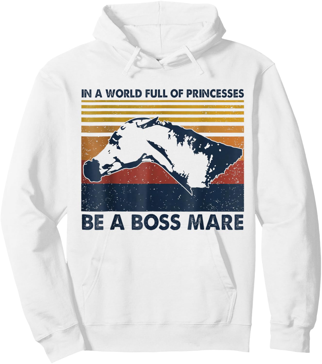 Boss Mare Equestrian Themed Gifts for Horse Lovers Hoodie - Hoodie | White