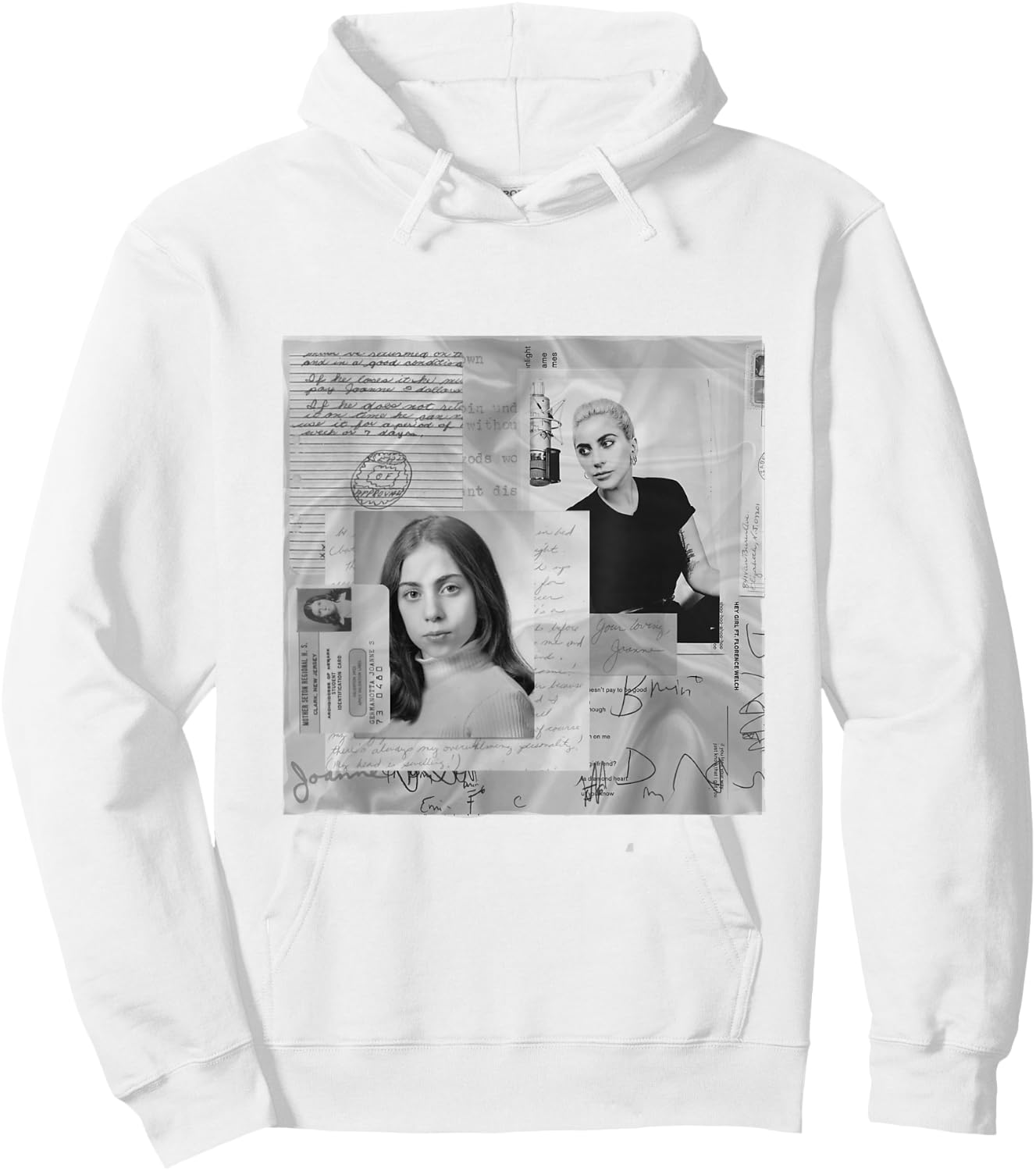 Lady Gaga Official Joanne White Photo Hoodie - Hoodie | White