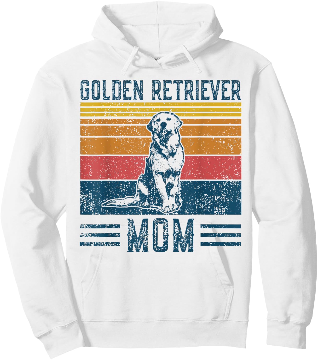 Dog Golden Retriever Mom - Vintage Golden Retriever Mom Hoodie - Hoodie | White