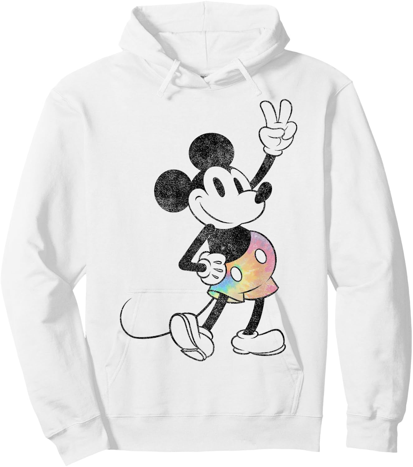 Disney Mickey and Friends Mickey Tie Dye Shorts Hoodie - Hoodie | White
