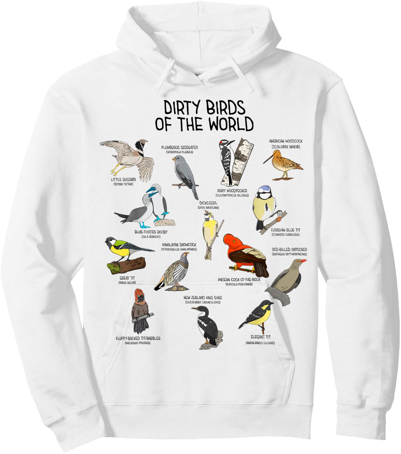 Bird Watching Dirty Birds Of The World Funny Birding Hoodie - Hoodie | White