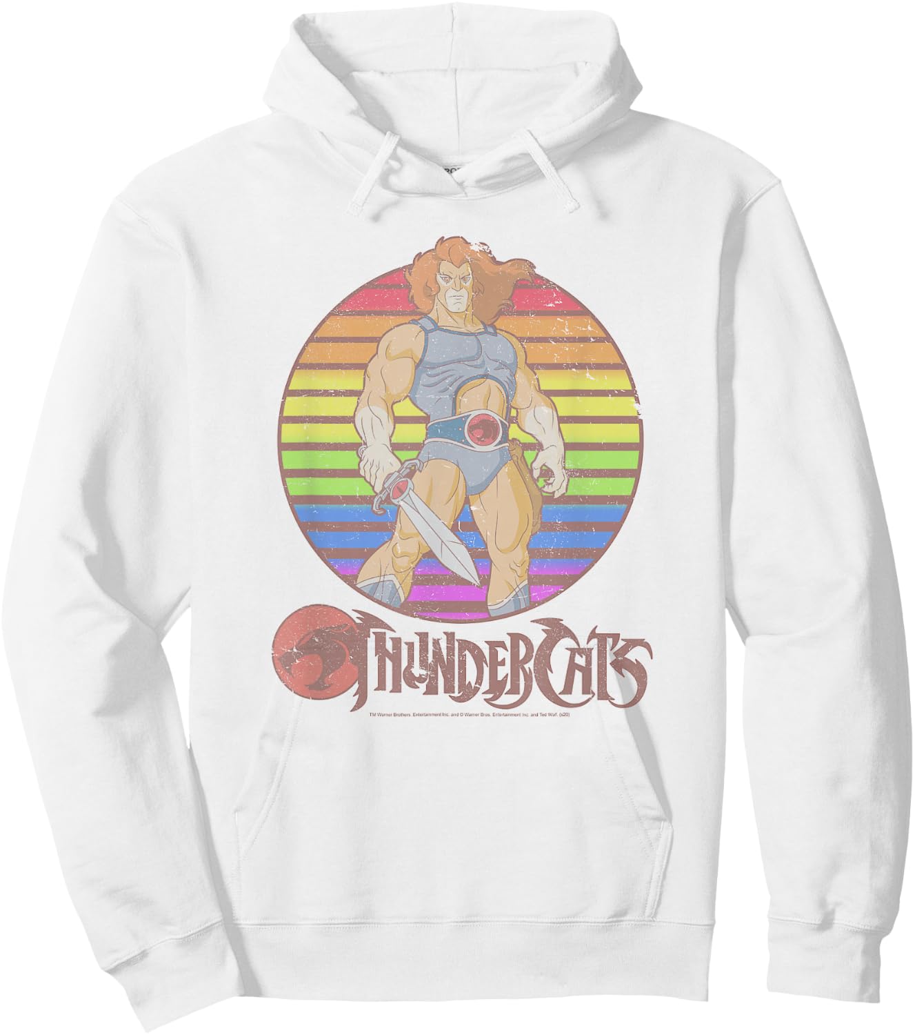 Thundercats Lion-O Rainbow Sunset Poster Hoodie - Hoodie | White