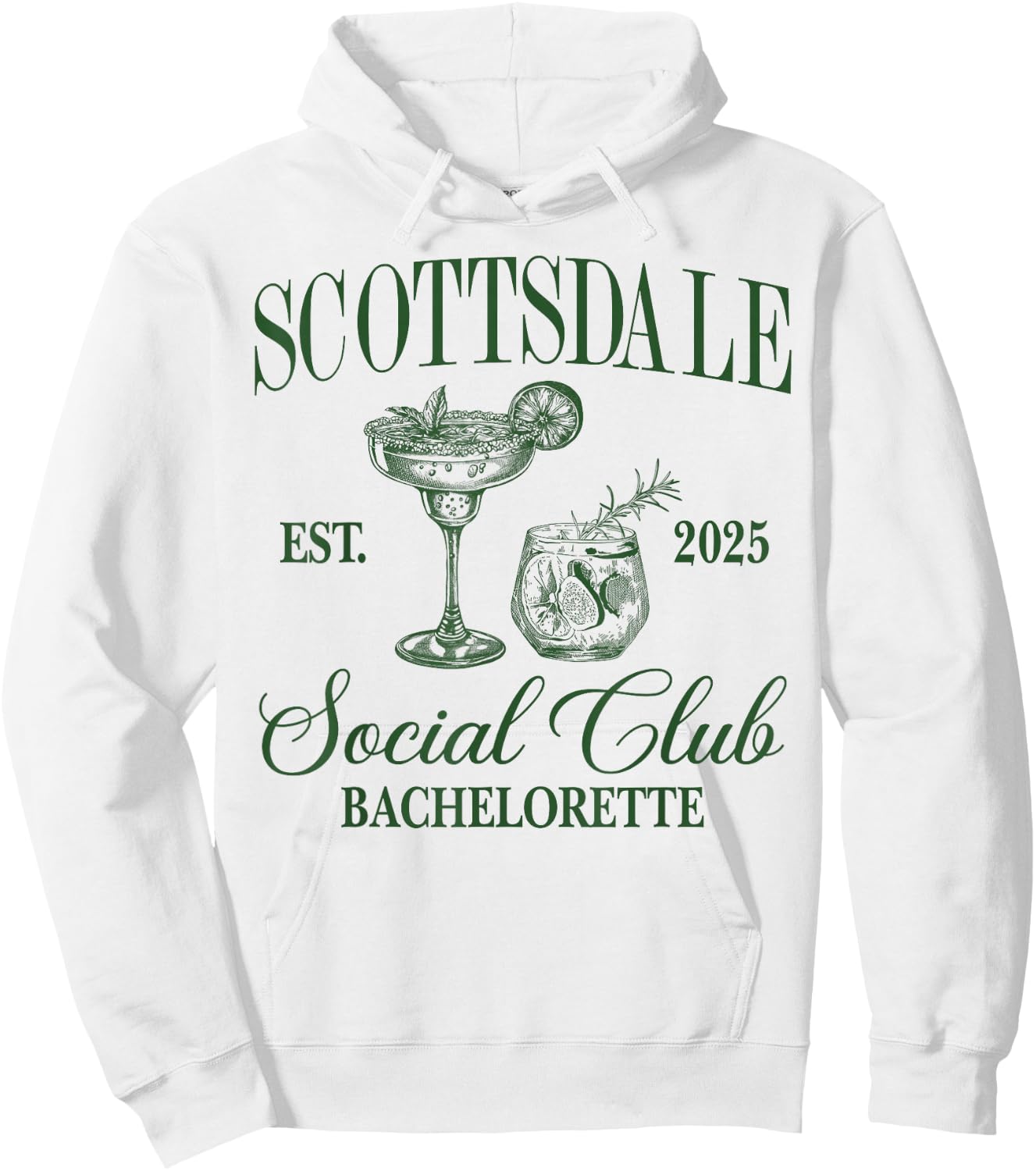 Scottsdale Social Club Desert Bachelorette 2025 Team Bride Hoodie - Hoodie | White