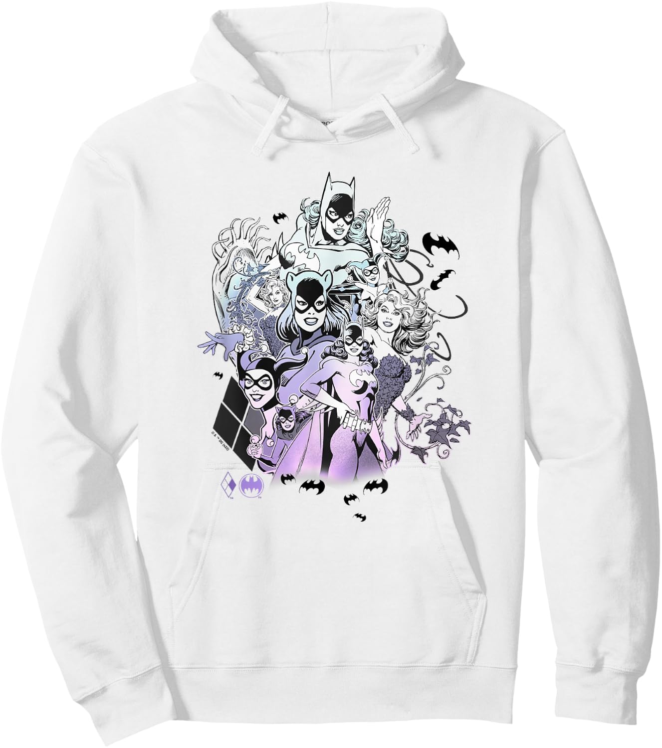 DC Comics Batgirl & Company Character Collage Hoodie - Hoodie | White