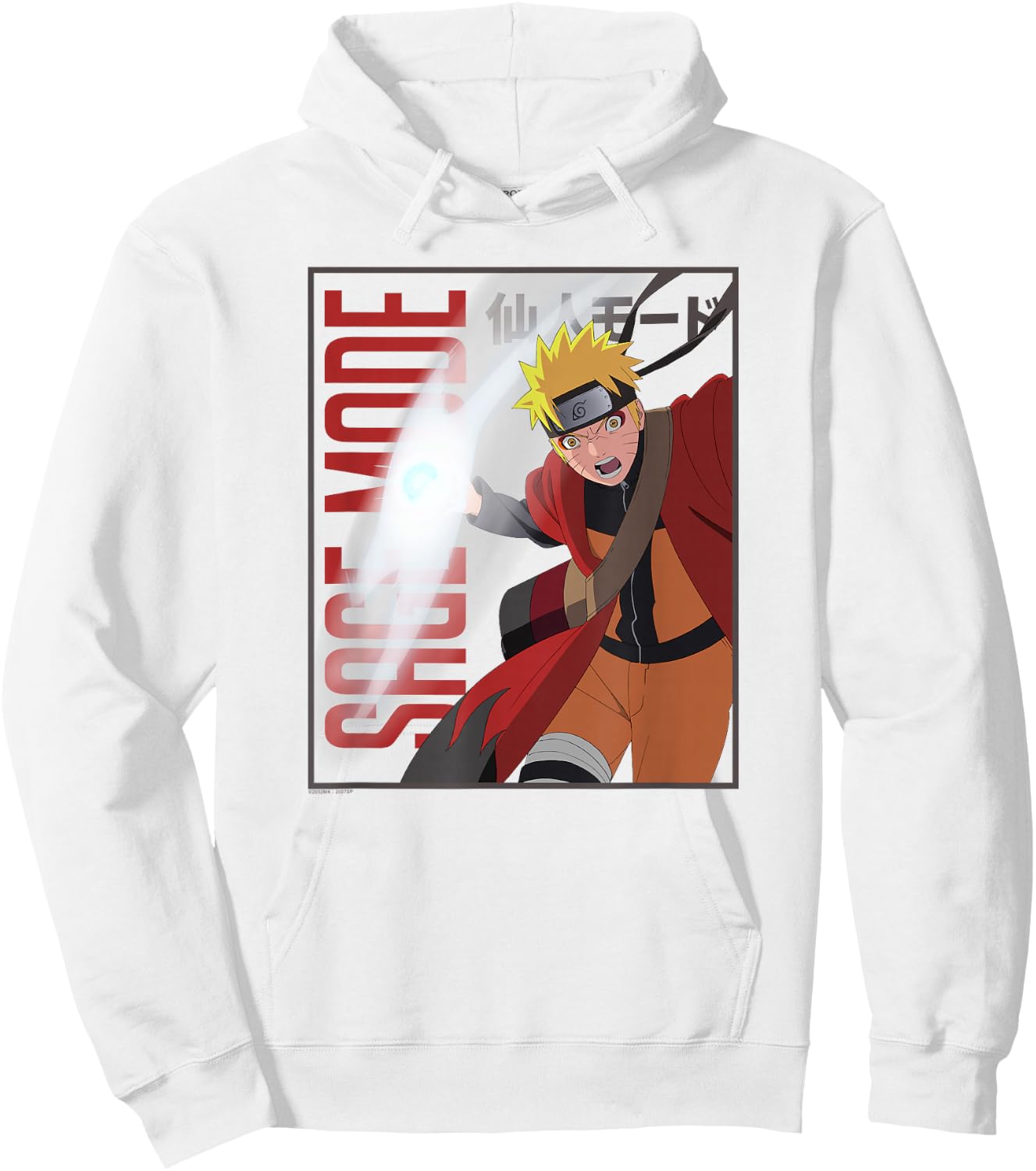 Naruto Shippuden Sage Mode Rasengan Justsu Anime Hoodie - Hoodie | White