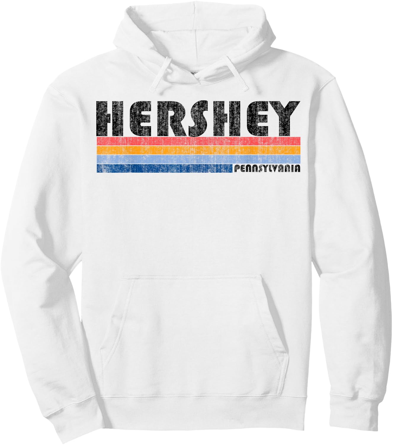 Vintage 1980s Style Hershey PA Hoodie - Hoodie | White