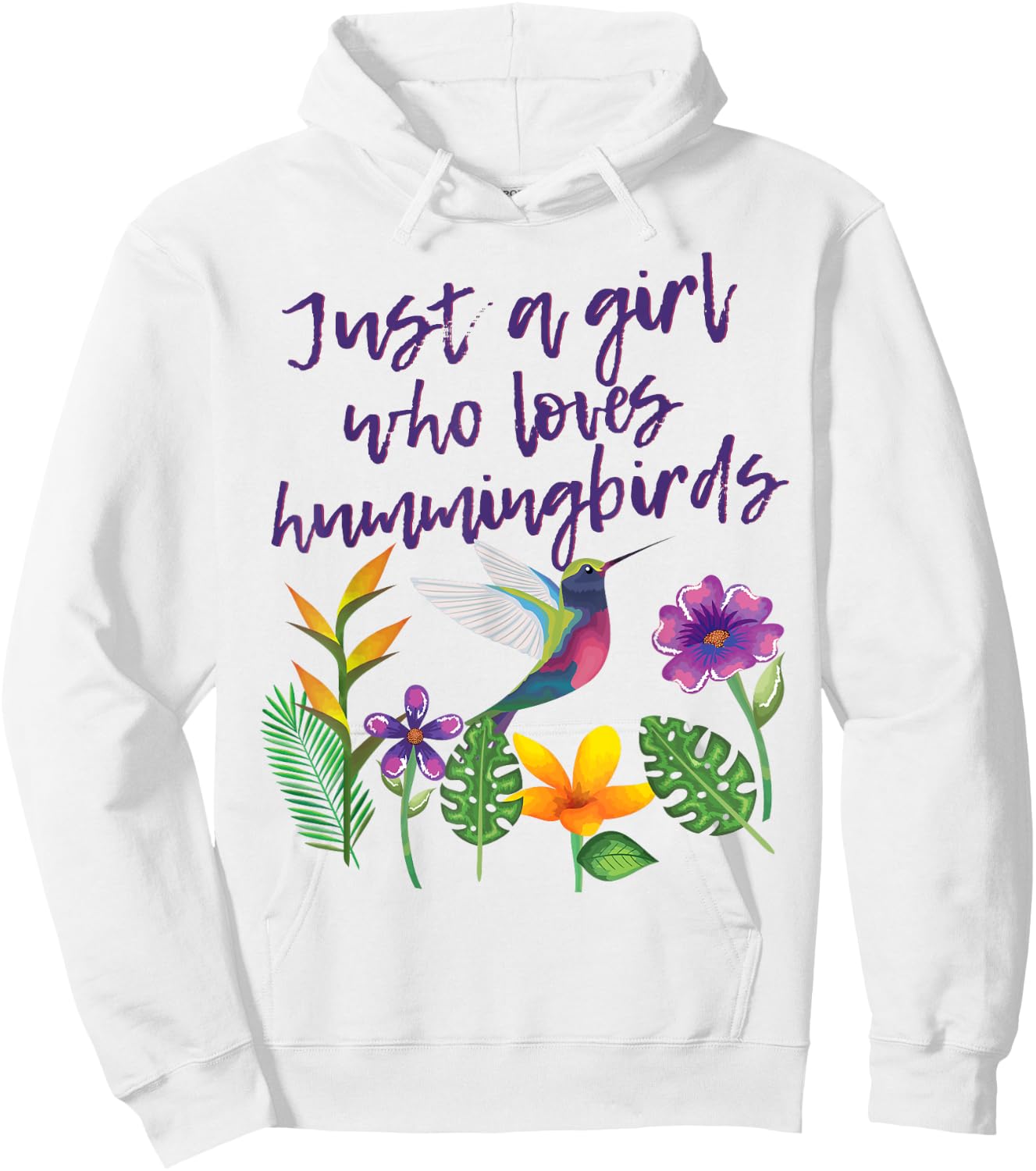Just A Girl Who Loves Hummingbirds Bird Watcher Hoodie - Hoodie | White