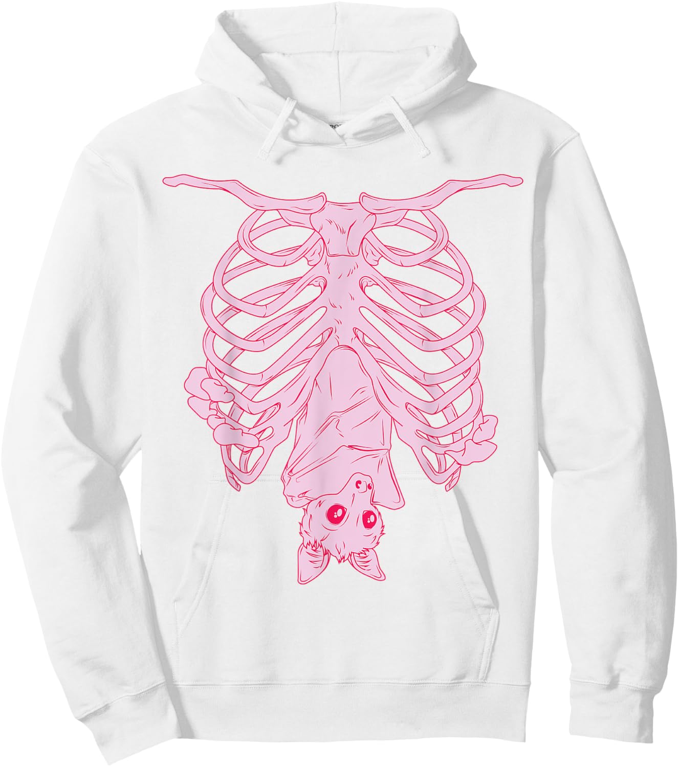 Nu Goth, Witchy Pastel Goth Aesthetic, Creepy Cute Bat Hoodie - Hoodie | White