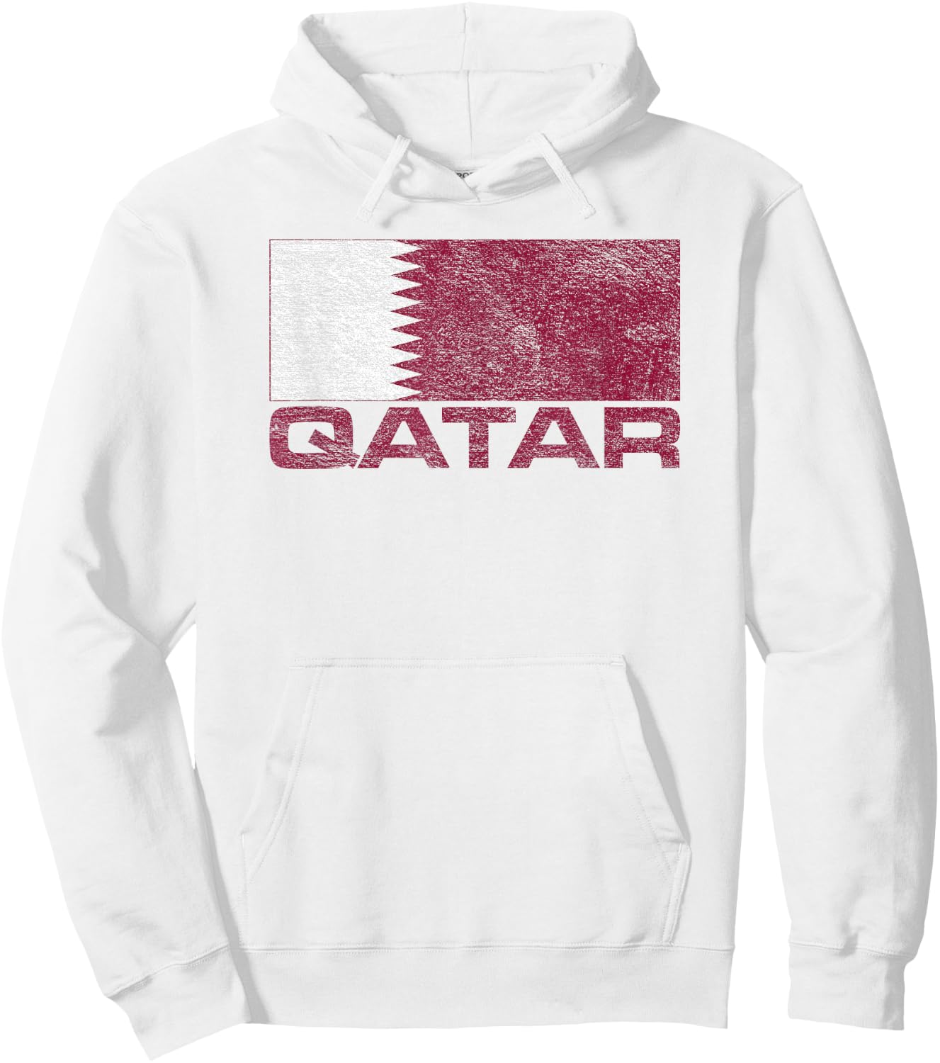 Qatar Flag Doha Qatari Pride Hoodie - Hoodie | White