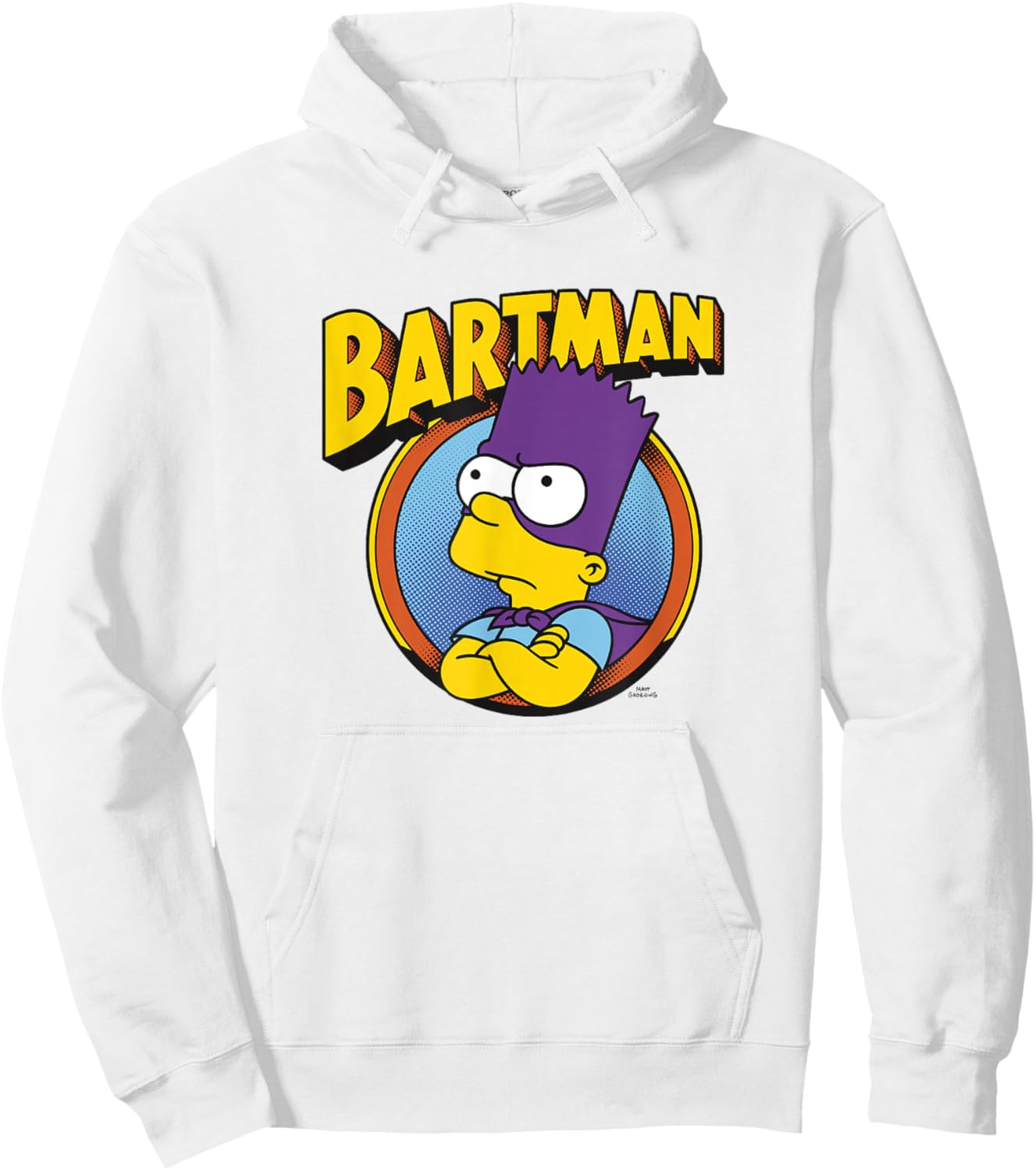 The Simpsons Bartman Hero Shot Hoodie - Hoodie | White