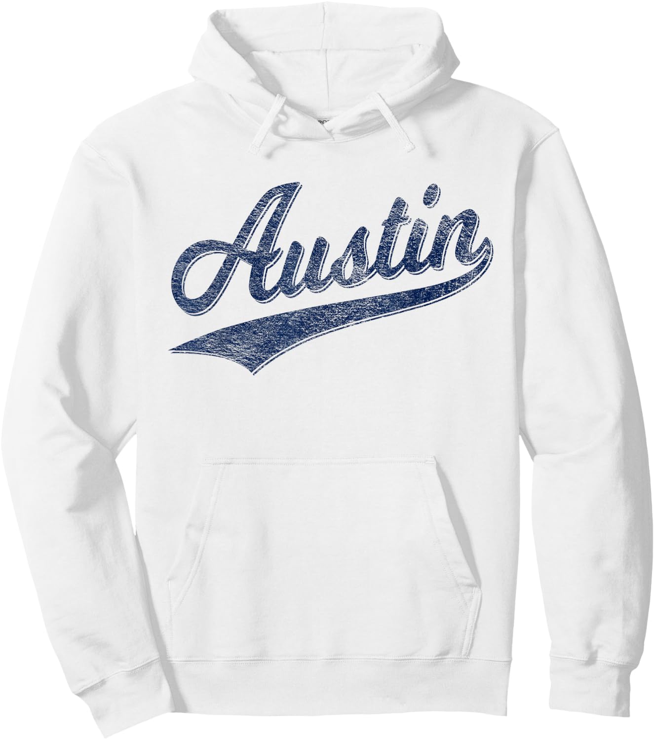 Austin Texas Varsity Script Vintage Sports Jersey Style Hoodie - Hoodie | White