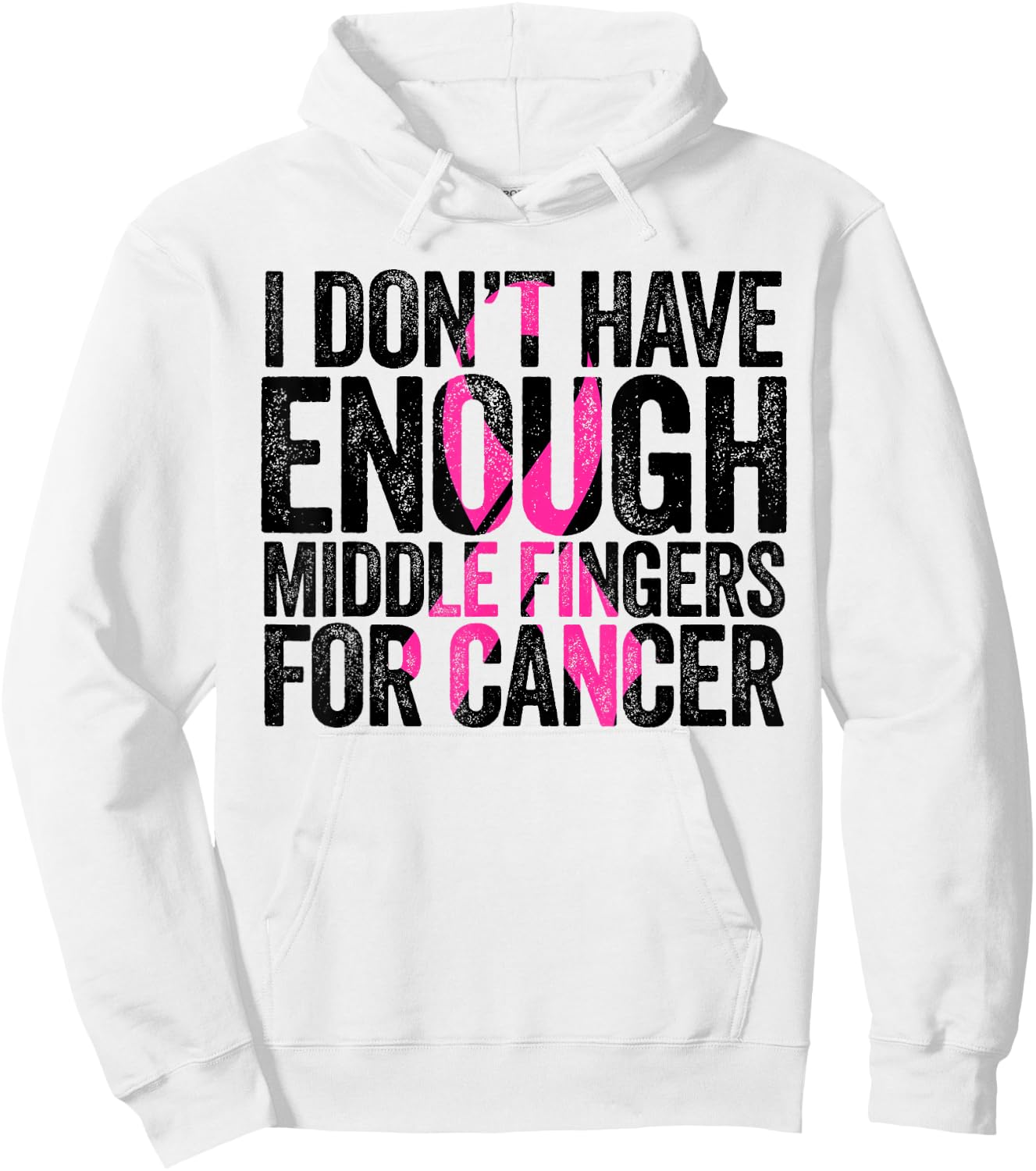 Fuck Breast Cancer Pink Bow Ladies Clothing Hoodie - Hoodie | White