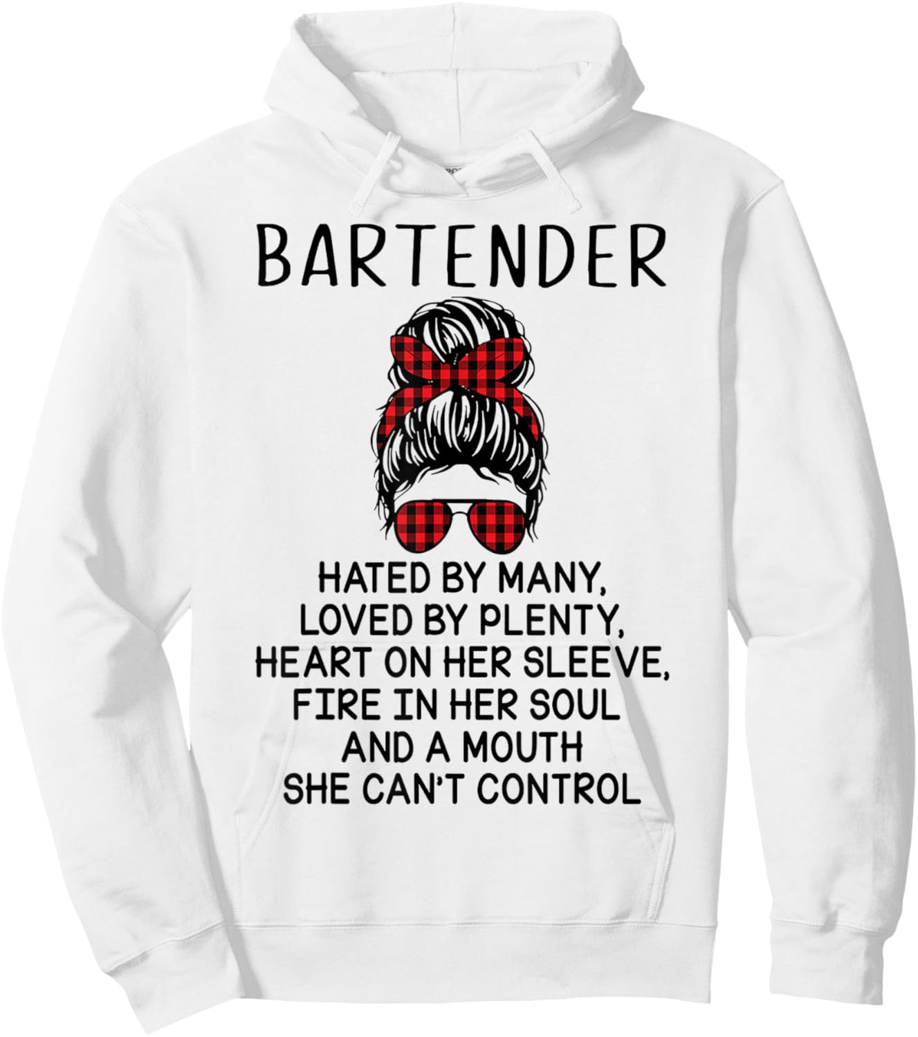 Bartender Hated By Many Loved By Plenty Hoodie - Hoodie | White