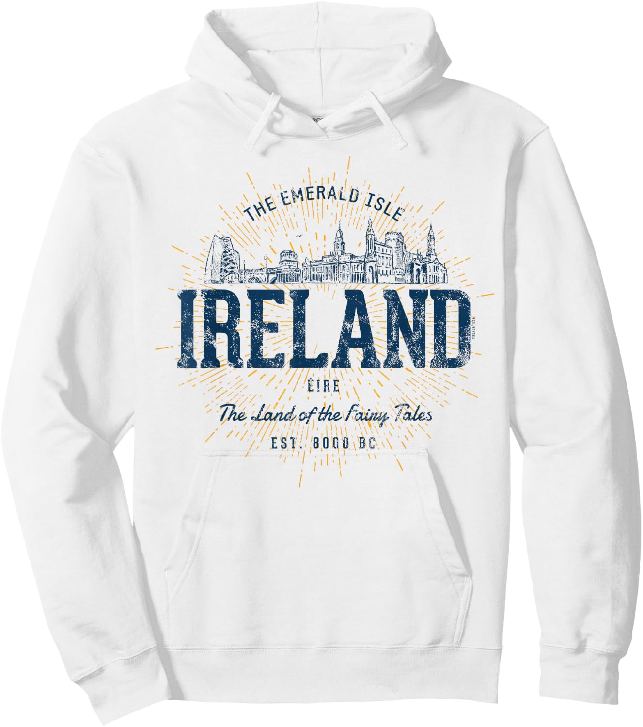 Retro Style Vintage Ireland Hoodie - Hoodie | White
