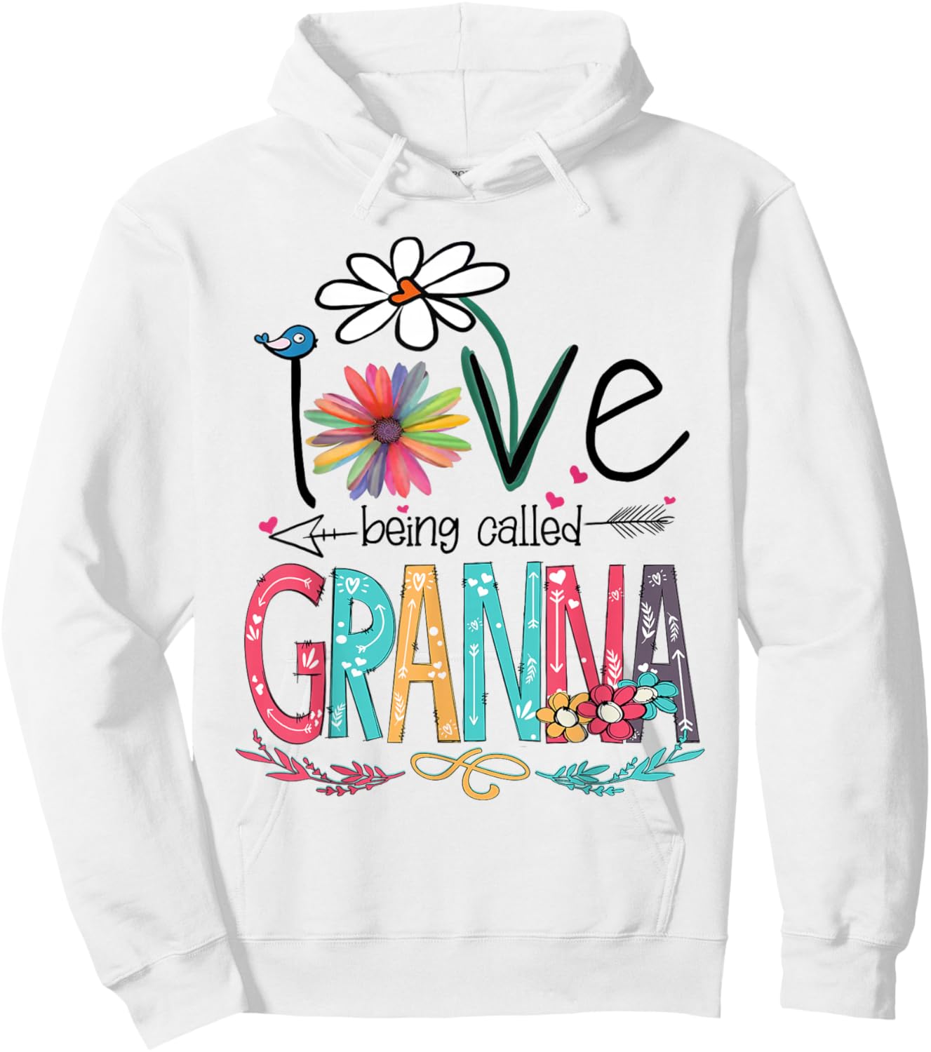 I Love Being Called Granna Sunflower Shirt Hoodie - Hoodie | White
