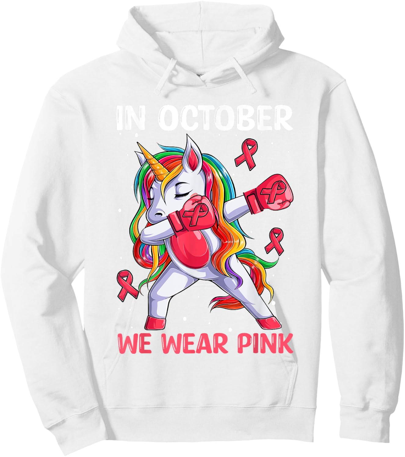 Girls Breast Cancer Shirts Kids Toddlers Hoodie - Hoodie | White