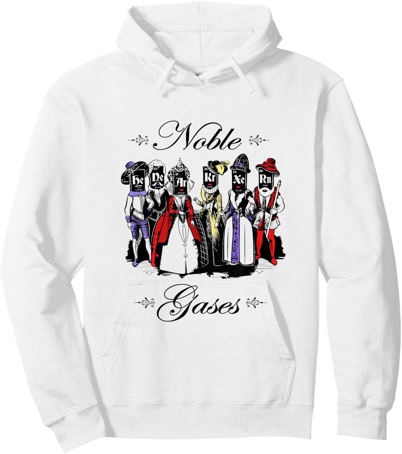 Funny Science - Noble Gases - Men & Women Science Sh Hoodie - Hoodie | White