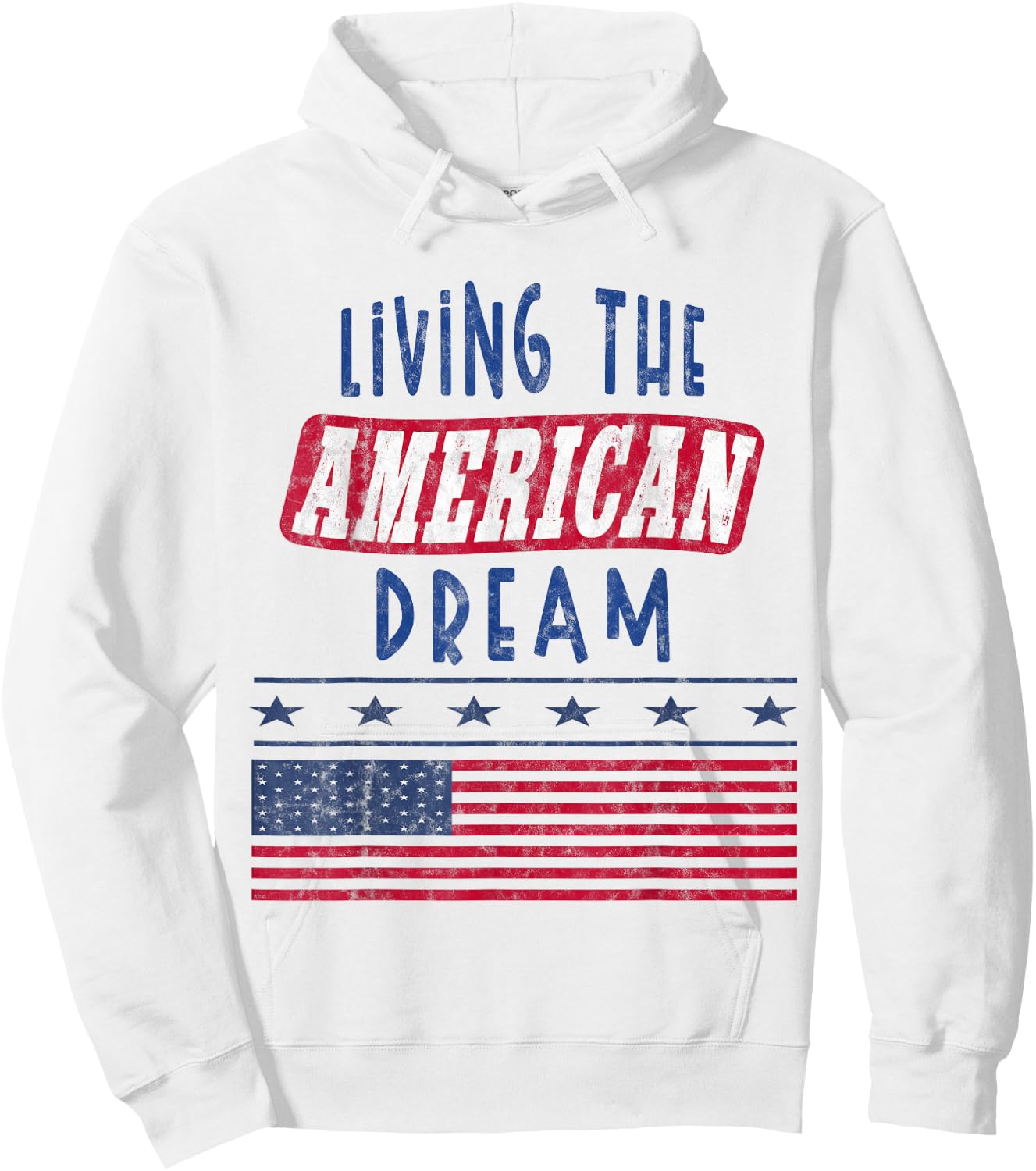 American Day - Living the American Dream Hoodie - Hoodie | White