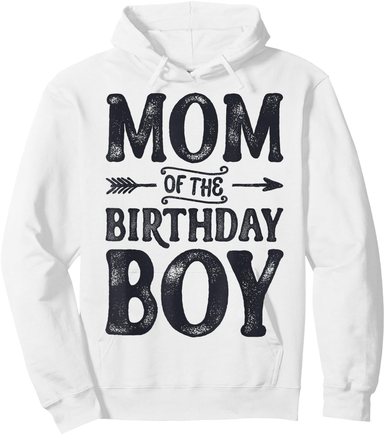 Mom of the Birthday Boy Funny Mother Mama Family Matching Hoodie - Hoodie | White
