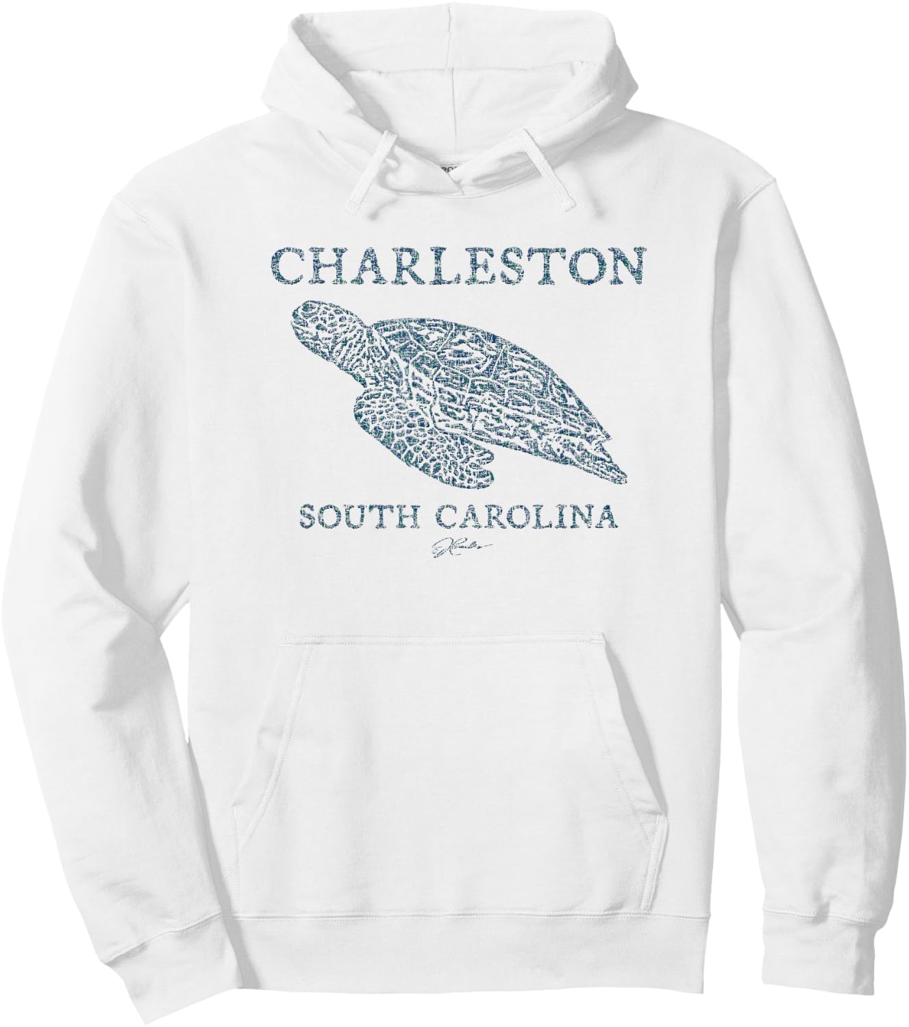 JCombs: Charleston, SC, Gliding Sea Turtle Hoodie - Hoodie | White