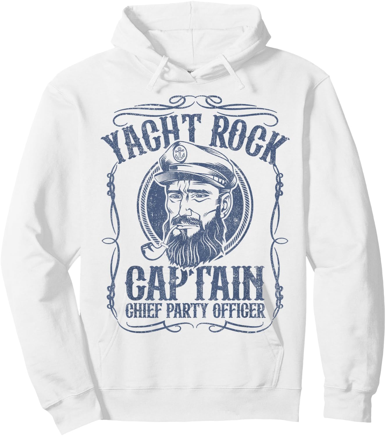 Funny Yacht Rock Captain Pontoon Boat Party Music Boating Hoodie - Hoodie | White