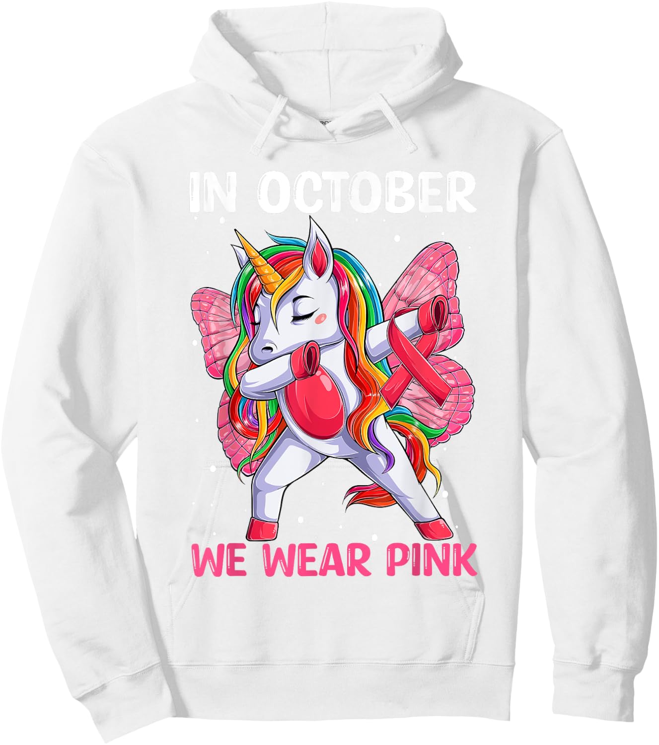 Girls Breast Cancer Awareness for Toddlers Kids Hoodie - Hoodie | White