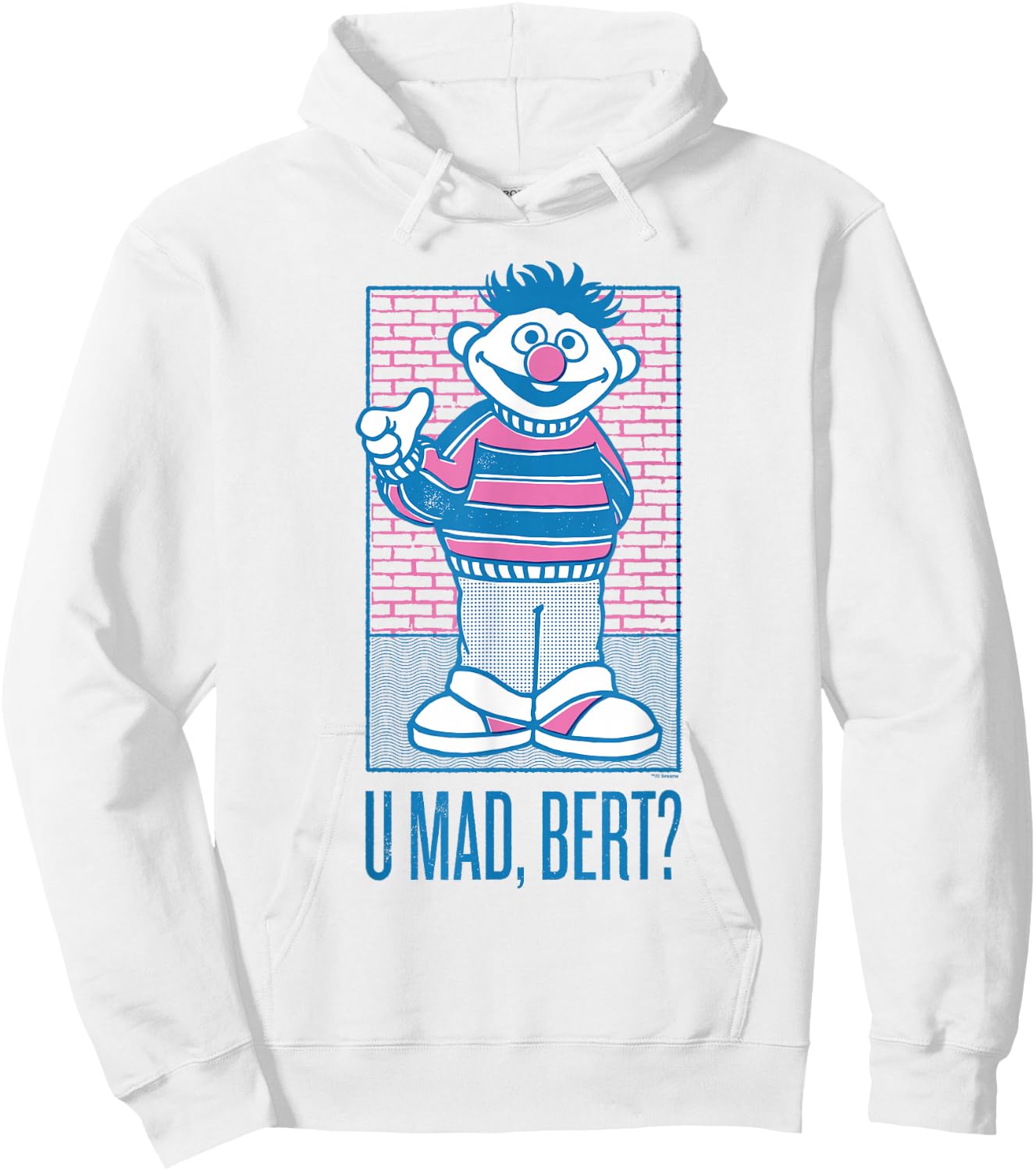 Sesame Street Ernie You Mad, Bert? Hoodie - Hoodie | White