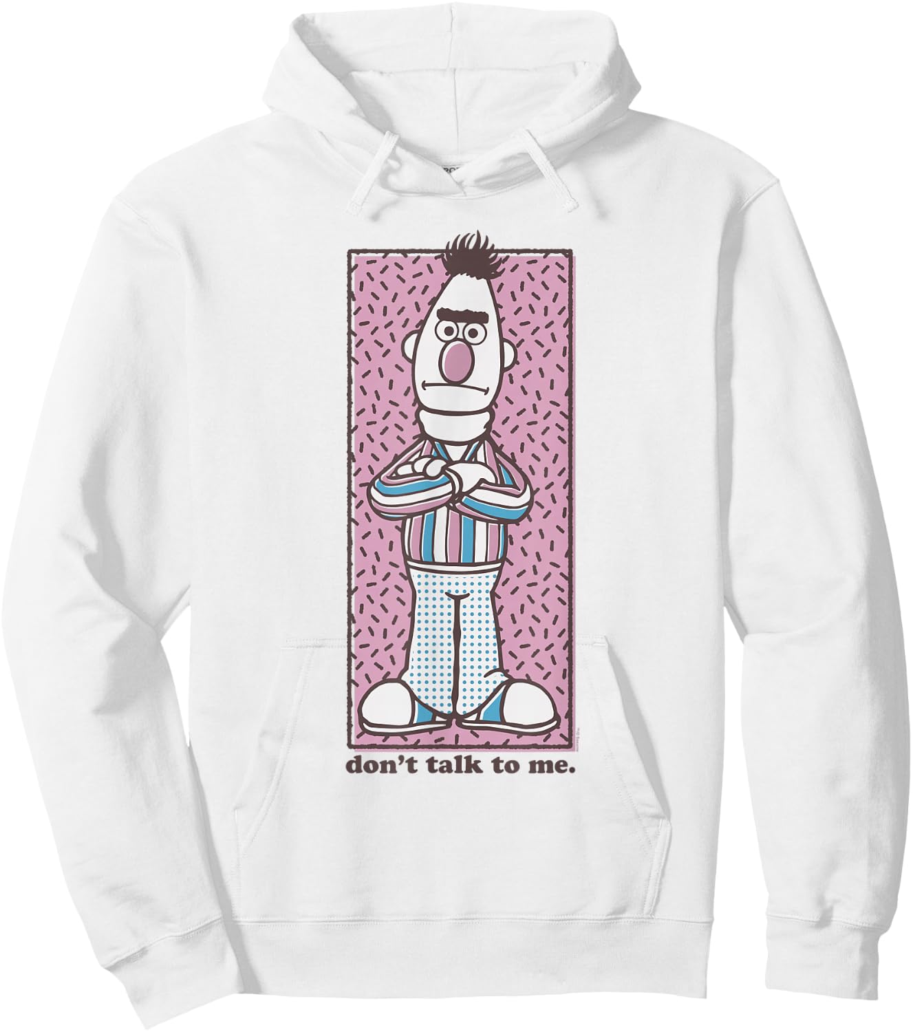 Sesame Street Bert Don't Talk to Me Hoodie - Hoodie | White