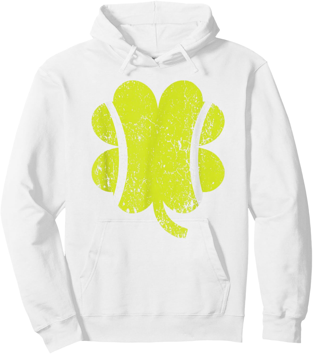 Tennis Shamrock Four Leaf Clover St Patricks Day Hoodie - Hoodie | White