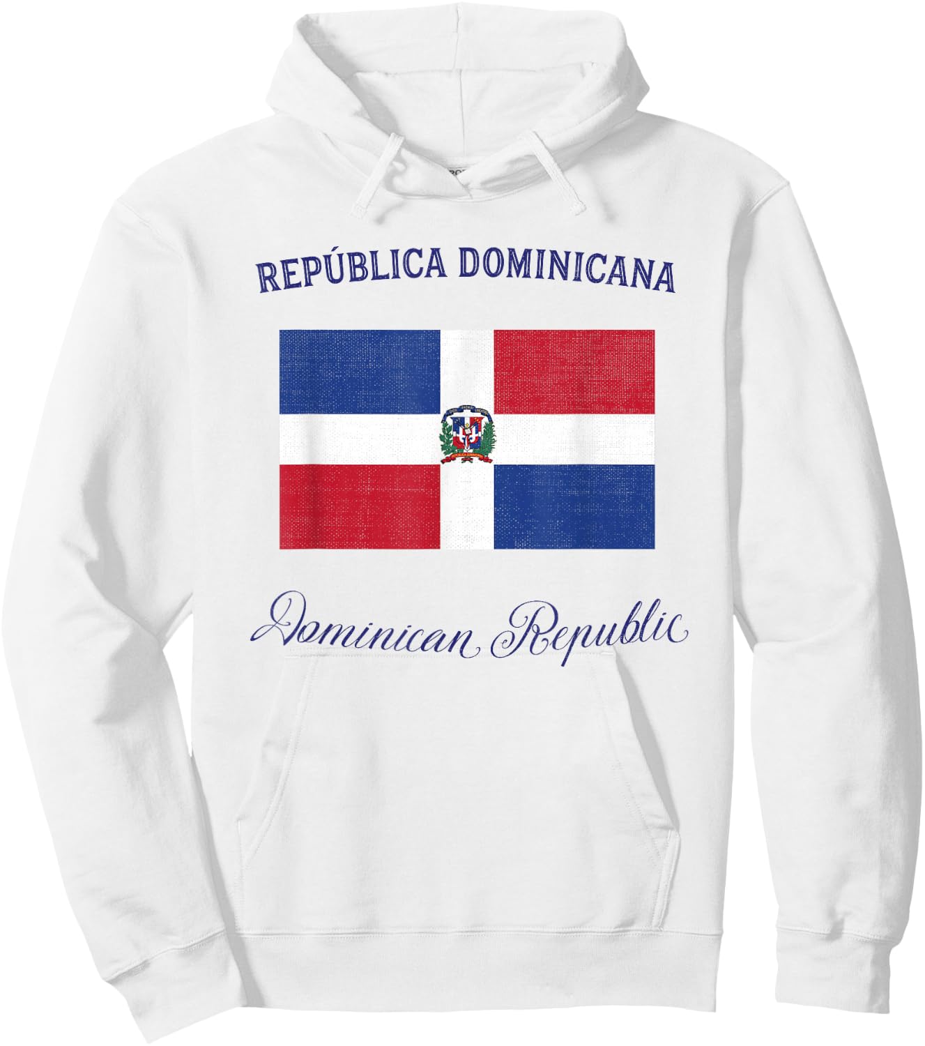 Dominican Republic Flag Hoodie - Hoodie | White