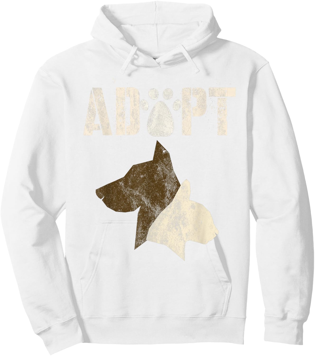 ADOPT Vintage Animal Rescue Shelter Cats Dogs Adoption Dept Hoodie - Hoodie | White