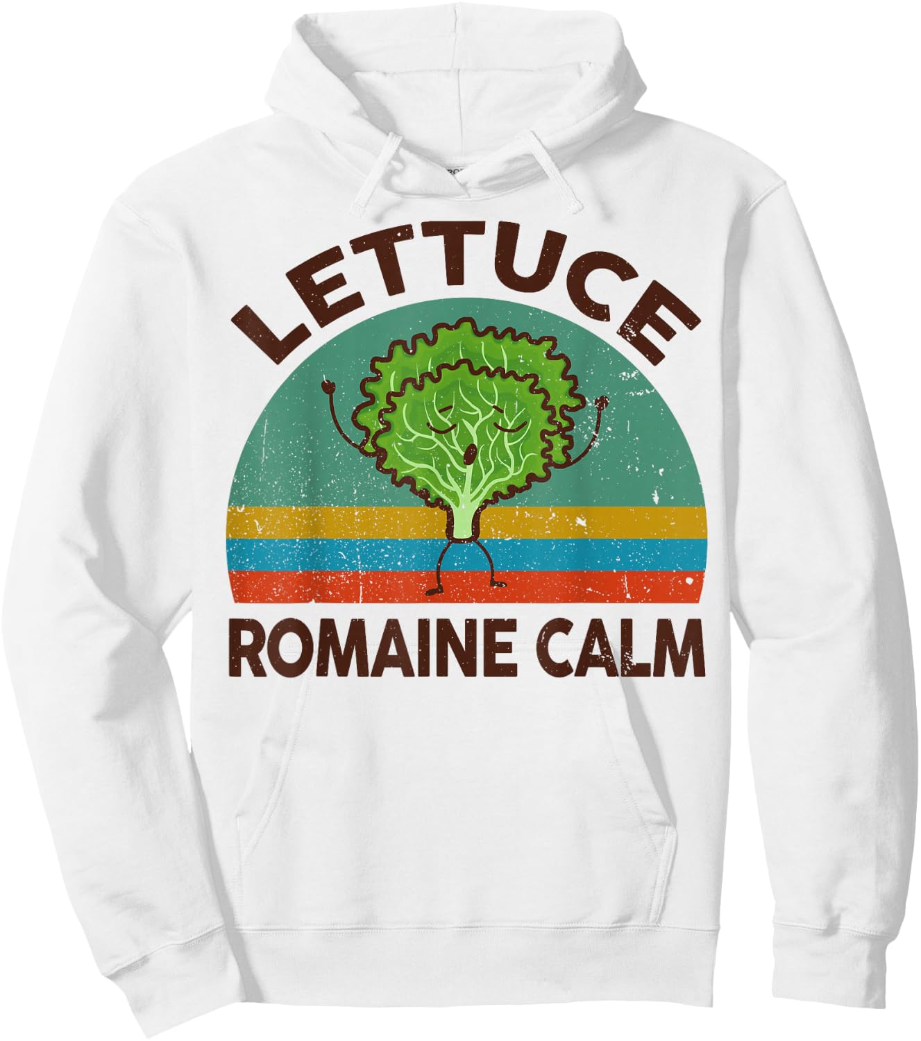 Vegan-Shirt Lettuce Romaine Calm Men Women Funny Vegetarian Hoodie - Hoodie | White