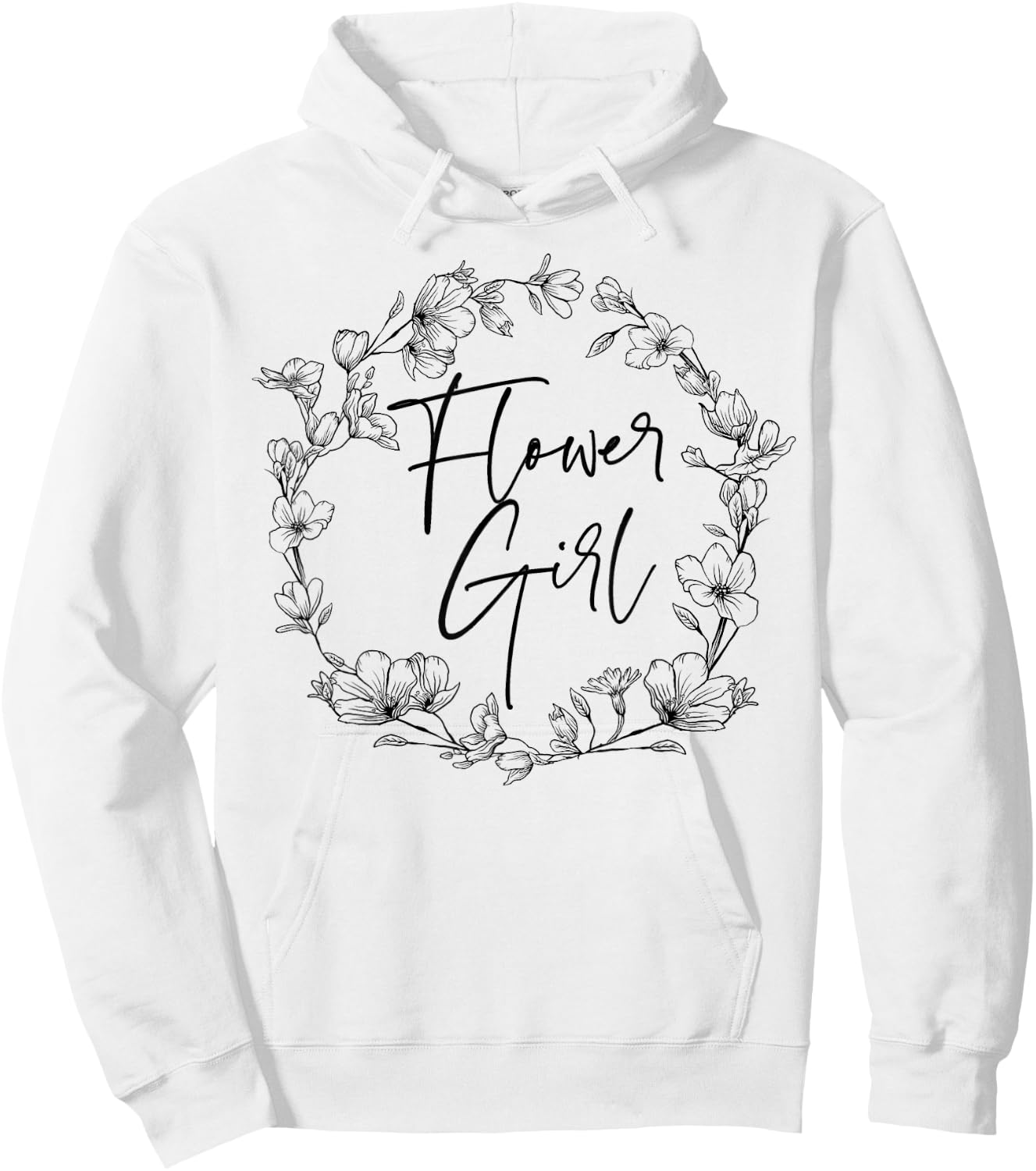 Flower Girl Matching Getting Ready for The Wedding Party Hoodie - Hoodie | White