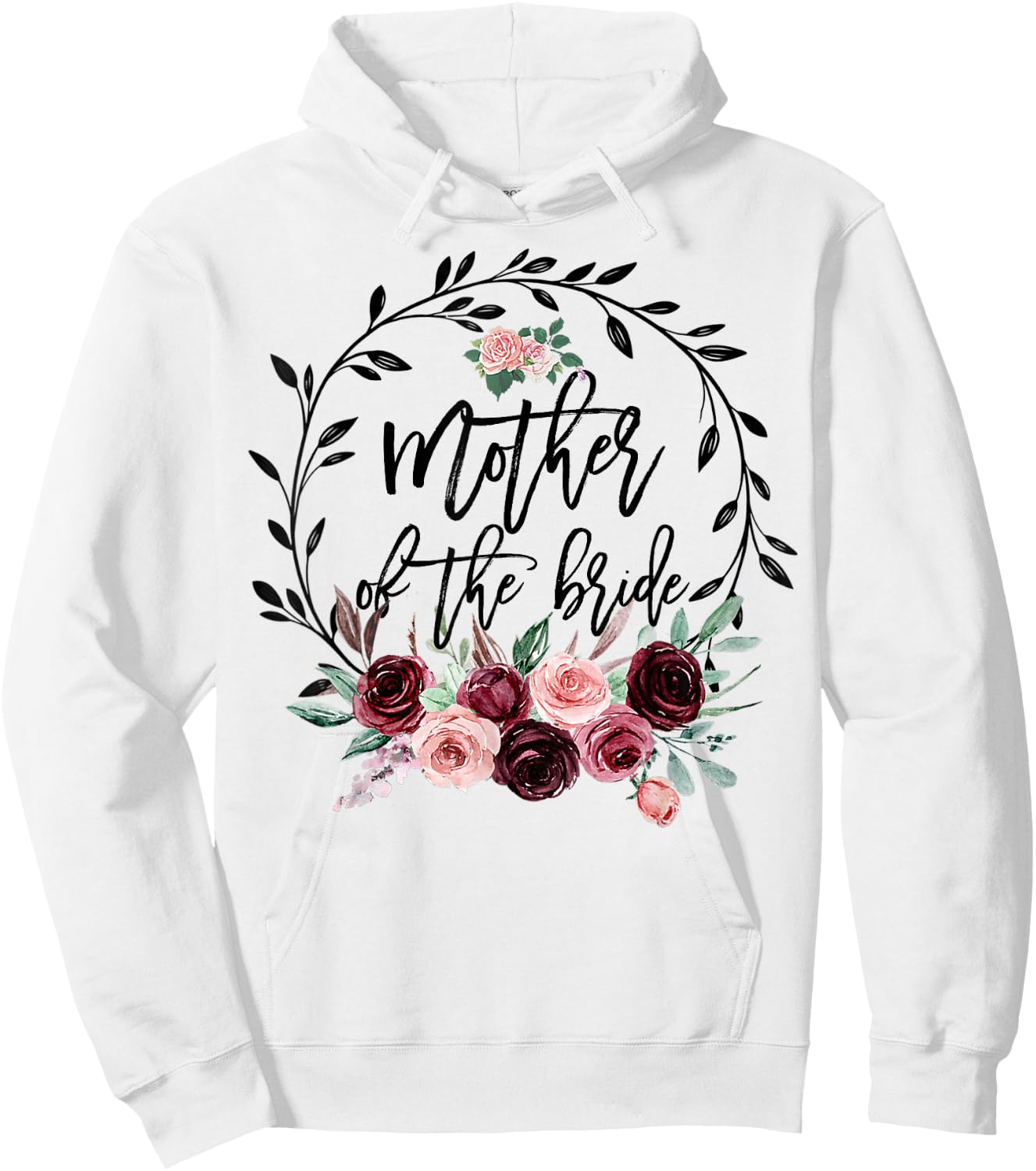 Flower Mother of The Bride Shower Wedding Bachelorette Party Hoodie - Hoodie | White