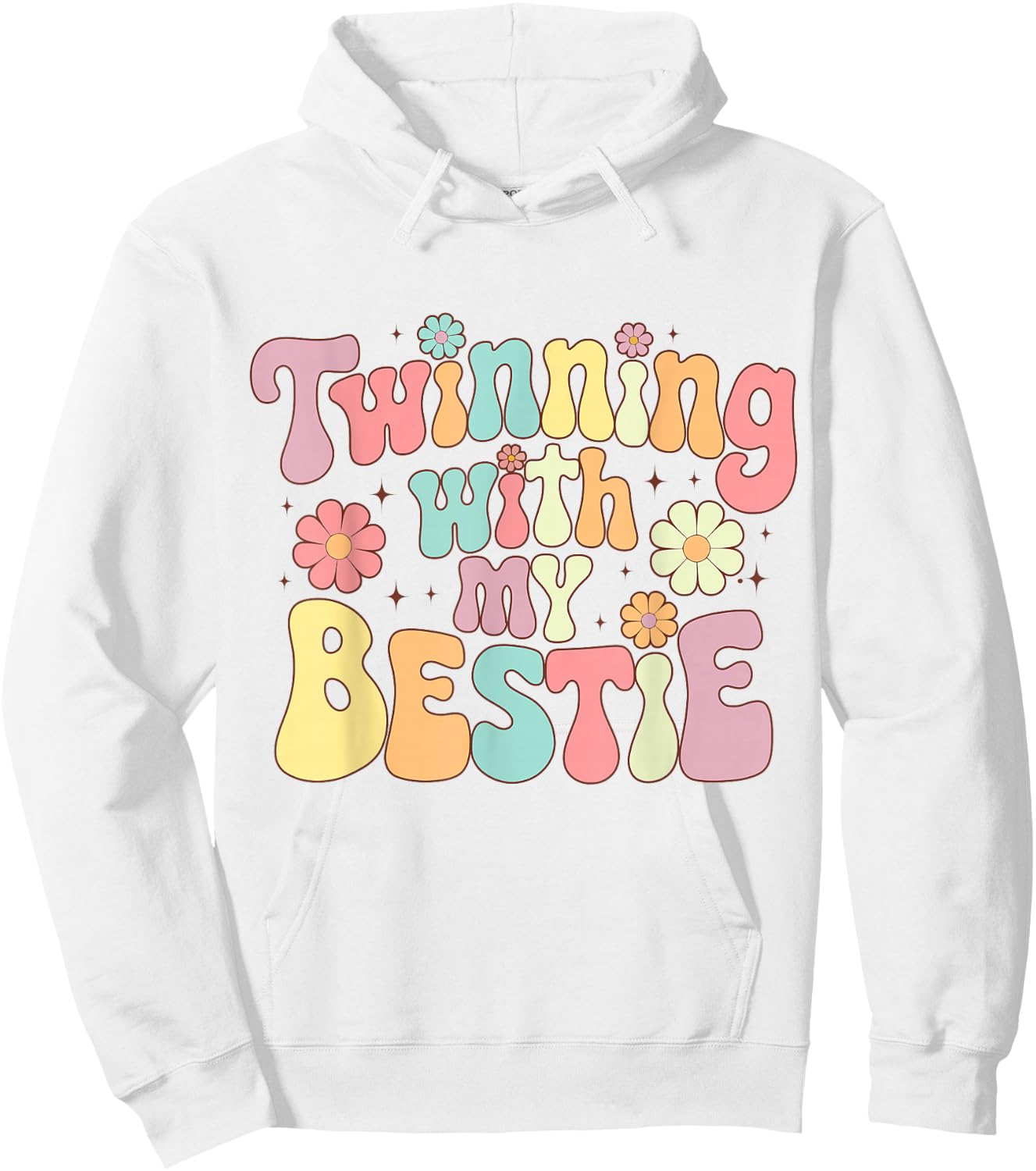 Twinning with My Bestie, Friends Spirit Week Girls Kids Day Hoodie - Hoodie | White