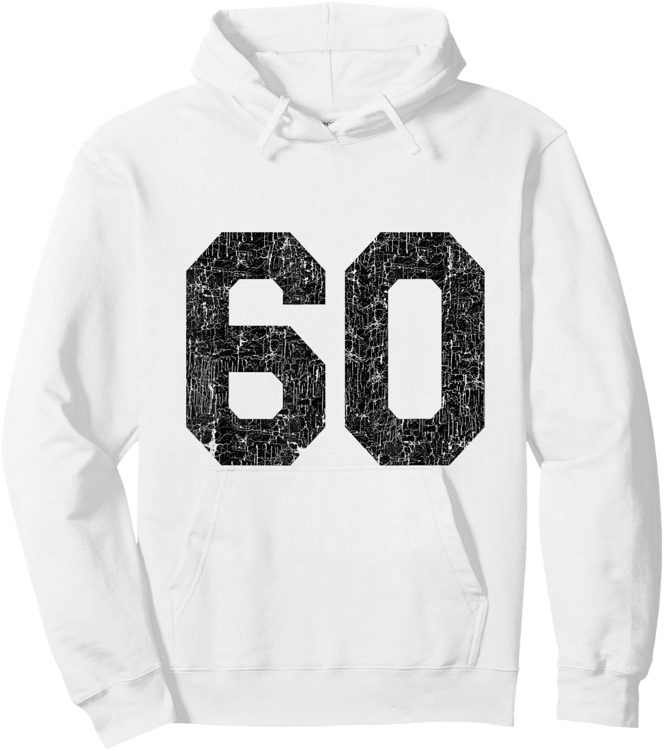 #60 Jersey Uniform Varsity Sports Number, 60th Birthday Hoodie - Hoodie | White